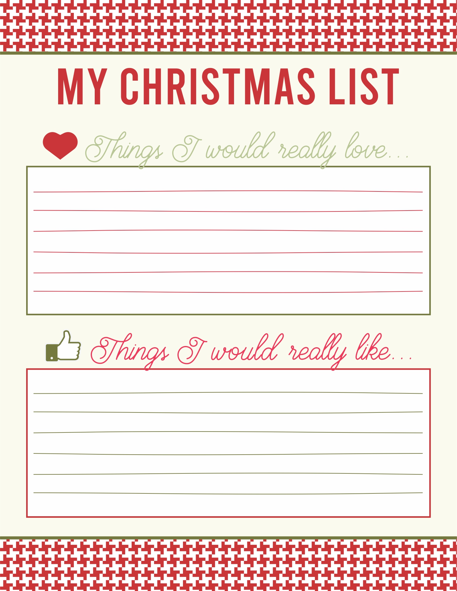 6 Best Free Printable Christmas Gift List Template
