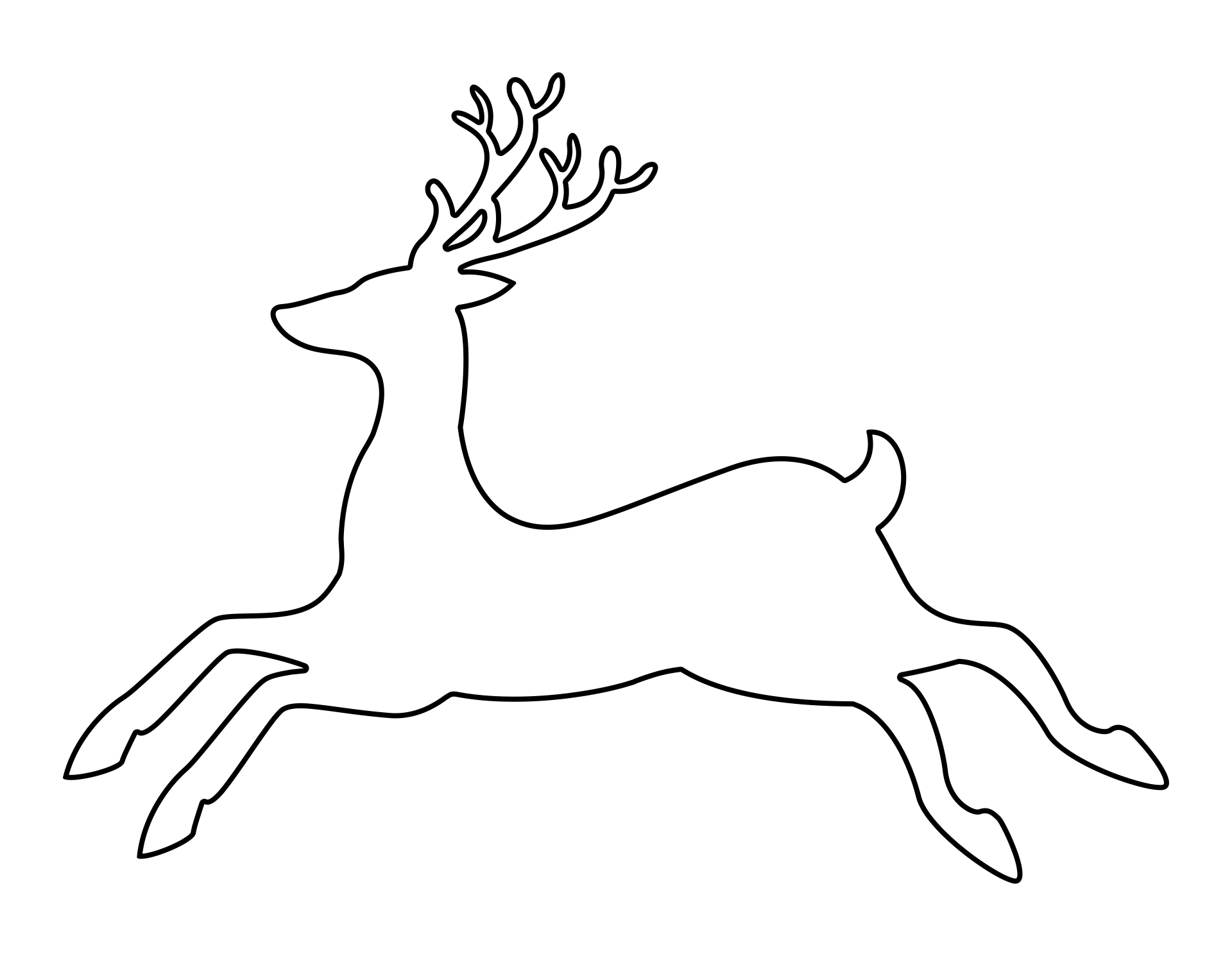 Christmas Reindeer Stencils
