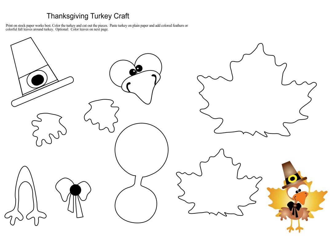 Easy Thanksgiving Crafts for Kids Printable