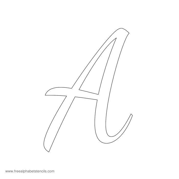 Cursive Letter Stencils Printable - Printable Blank World