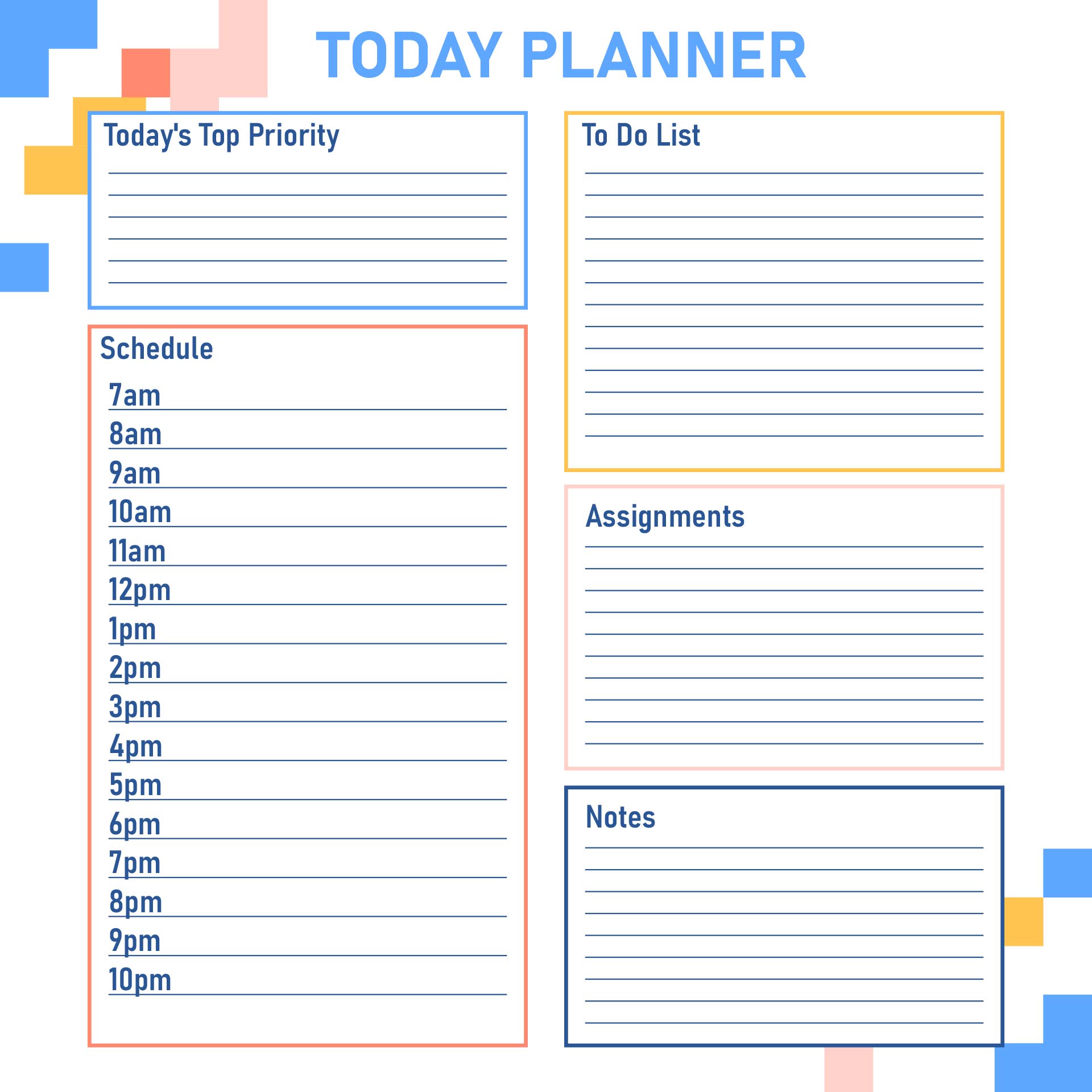 Printable Daily Planner Calendar