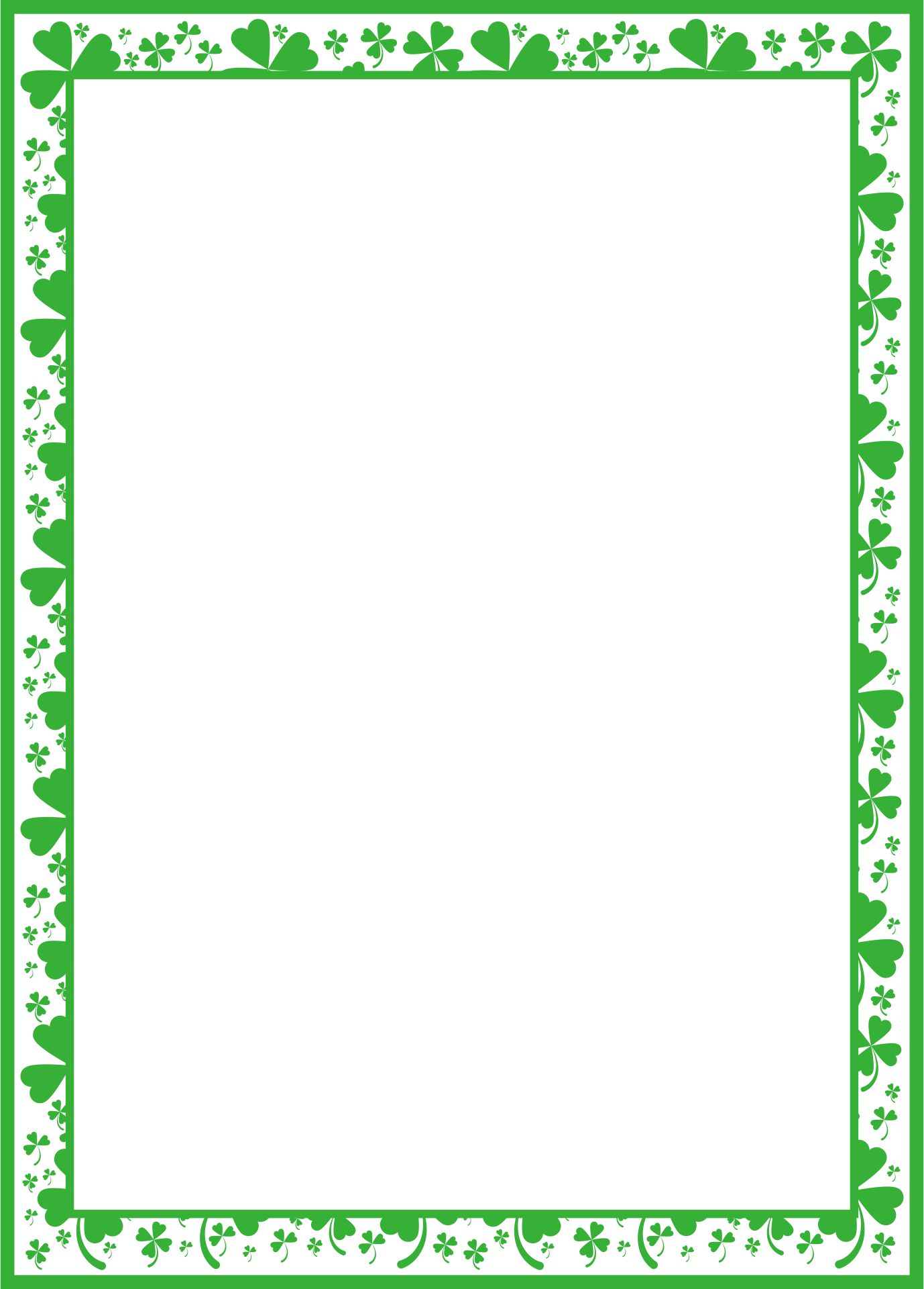 Printable Shamrock Border