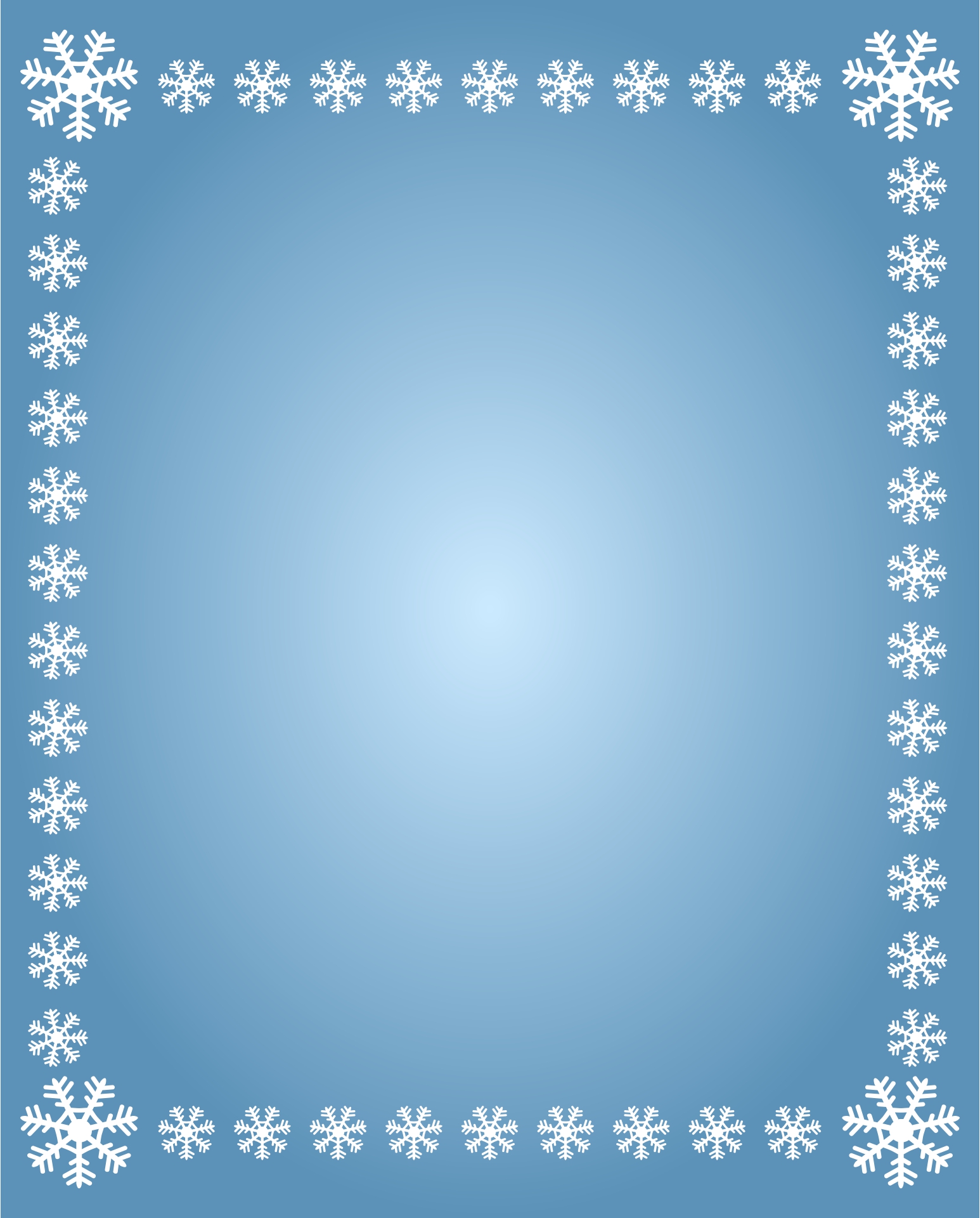 Free Printable Snowflake Border Customize and Print