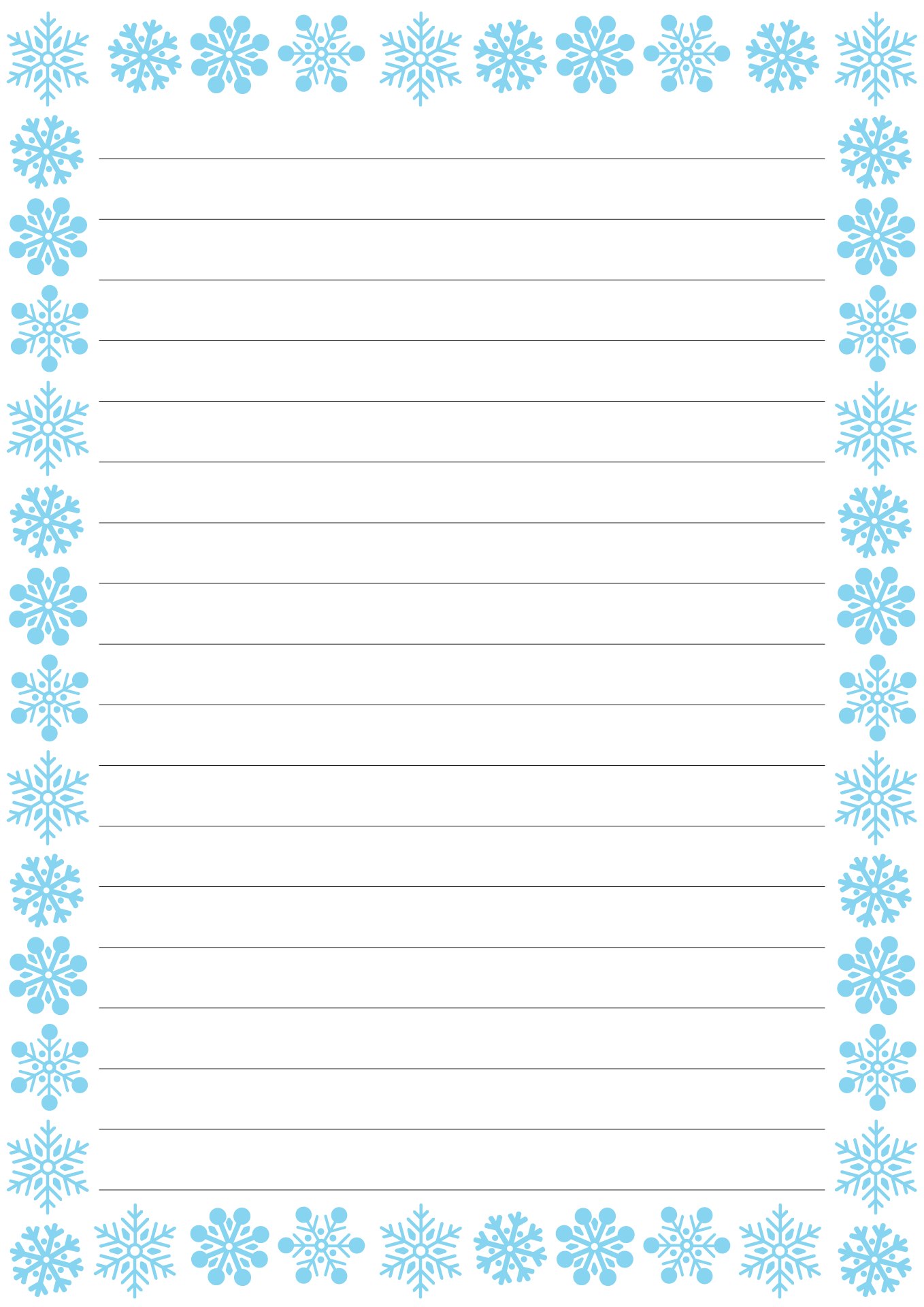 Free Printable Snowflake Border Customize And Print