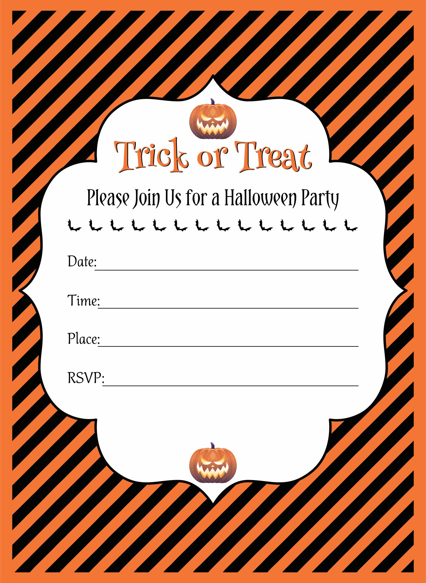 10 Best Scary Printable Halloween Invitations PDF for Free at Printablee