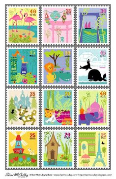Postage Stamps for Kids Printable Free