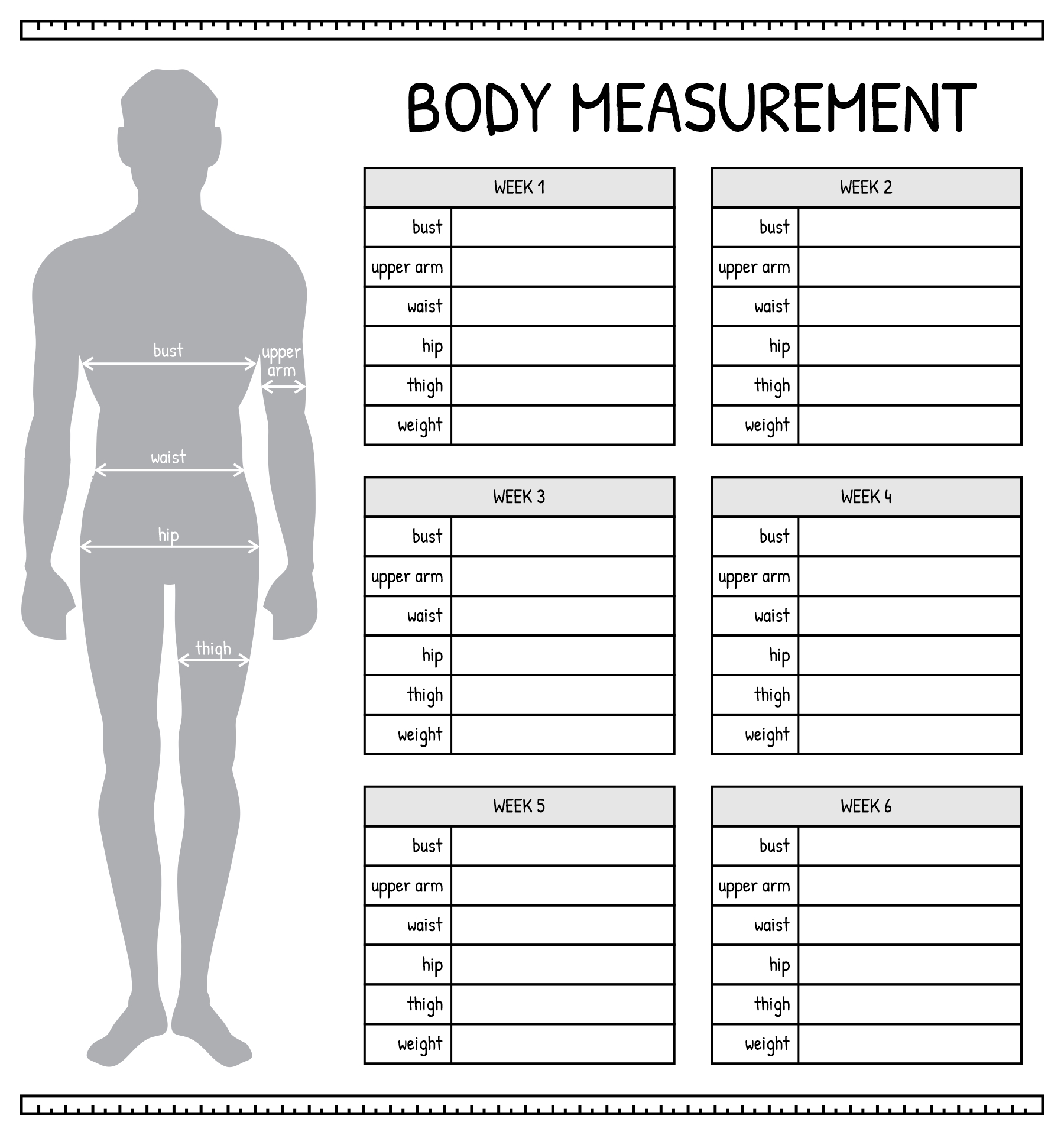 Body Length Measurement Chart