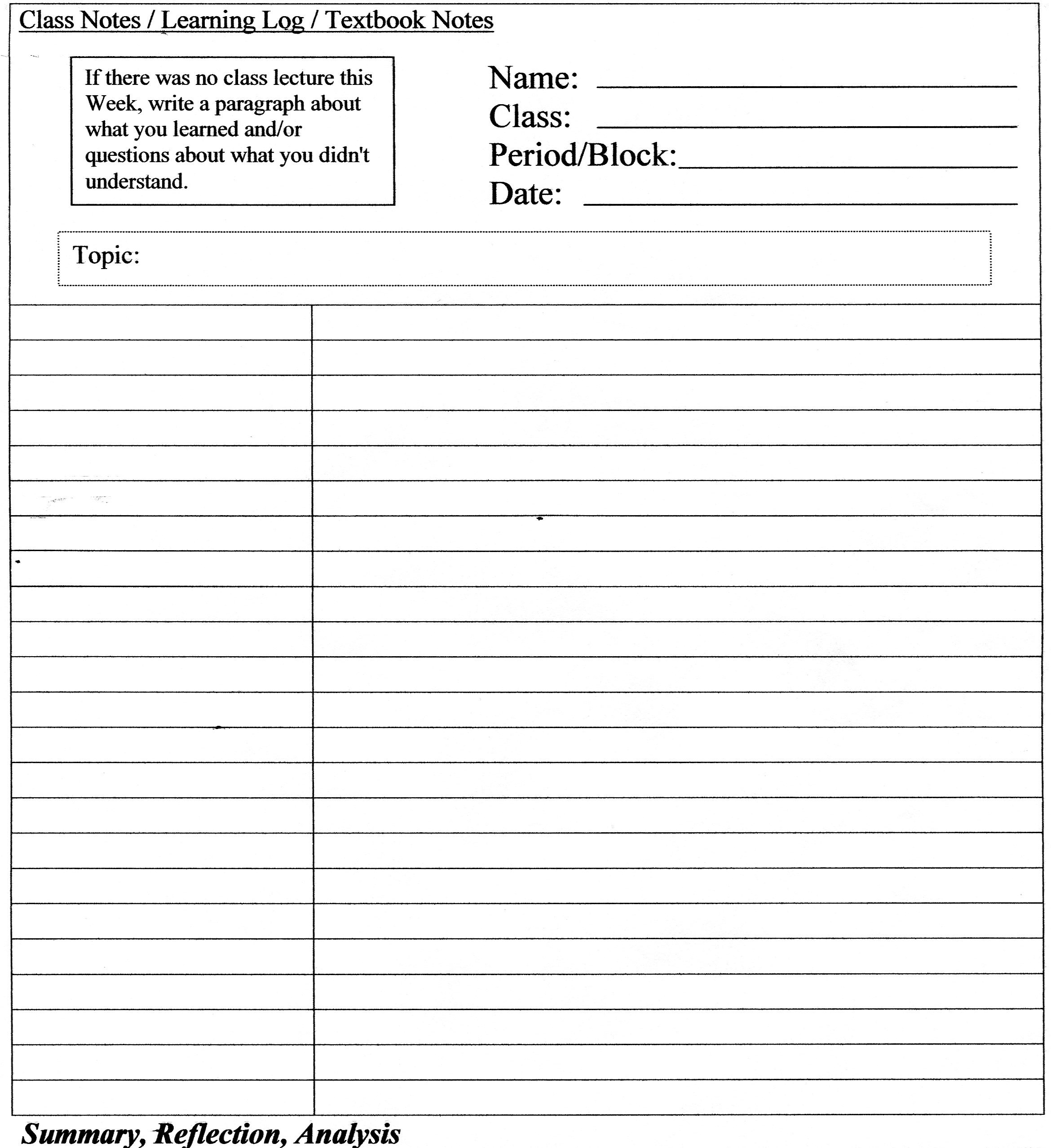 13 Best Images Of Note Taking Worksheets Cornell Note - vrogue.co