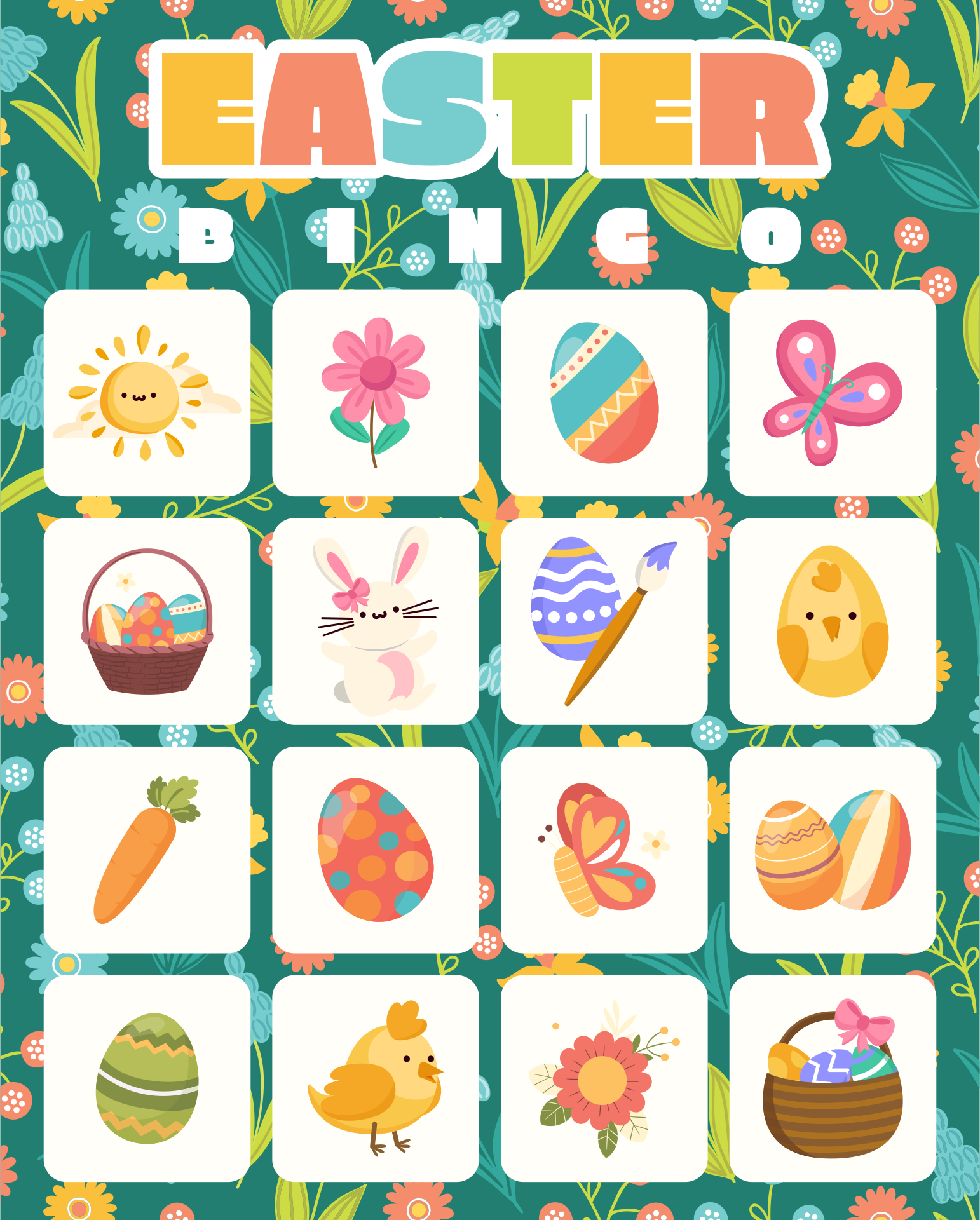  Printable Easter Bingo