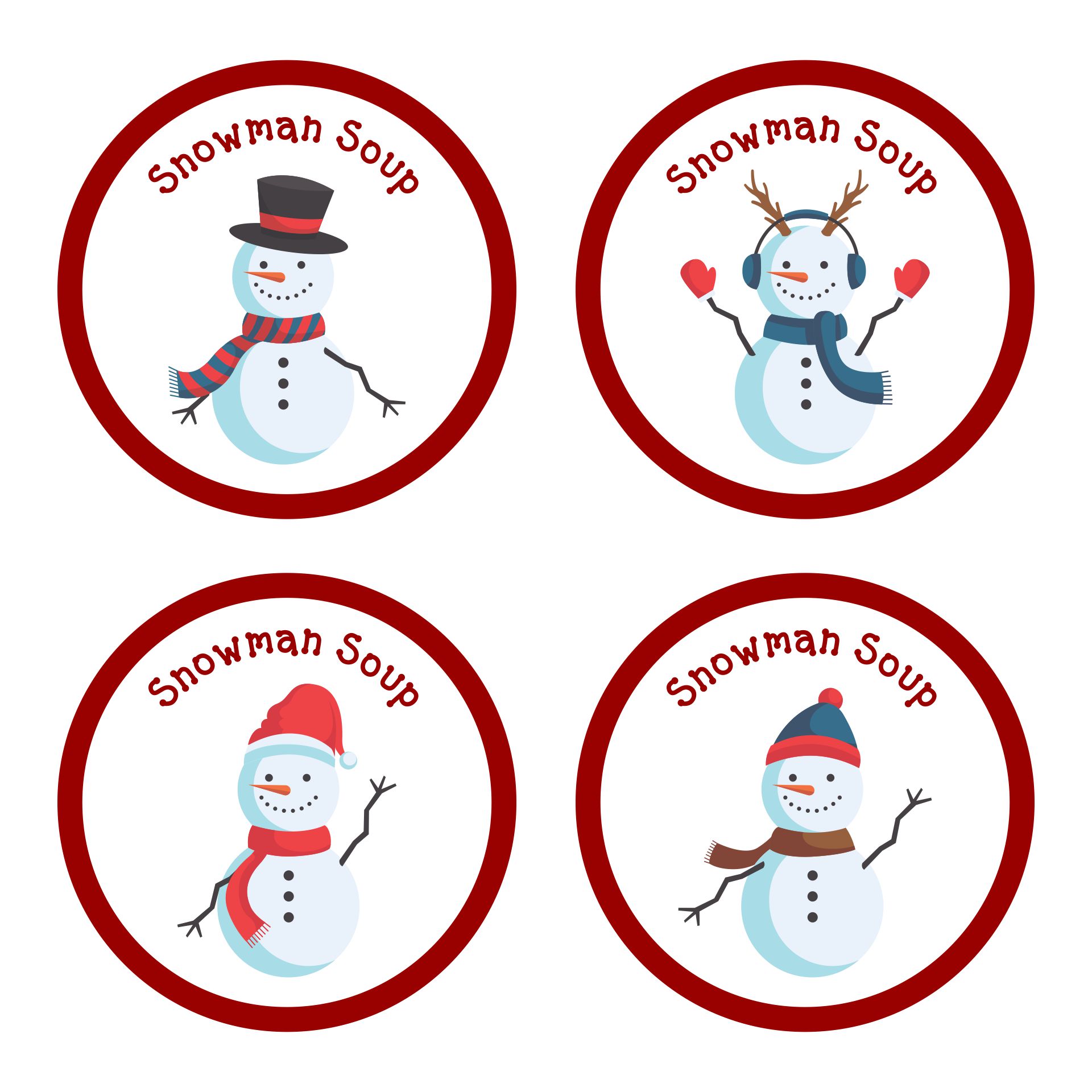 10 Best Free Printable Snowman Soup Labels