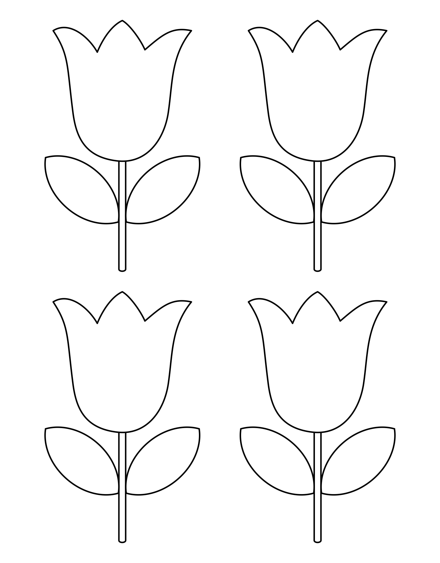 Tulip Template Printable