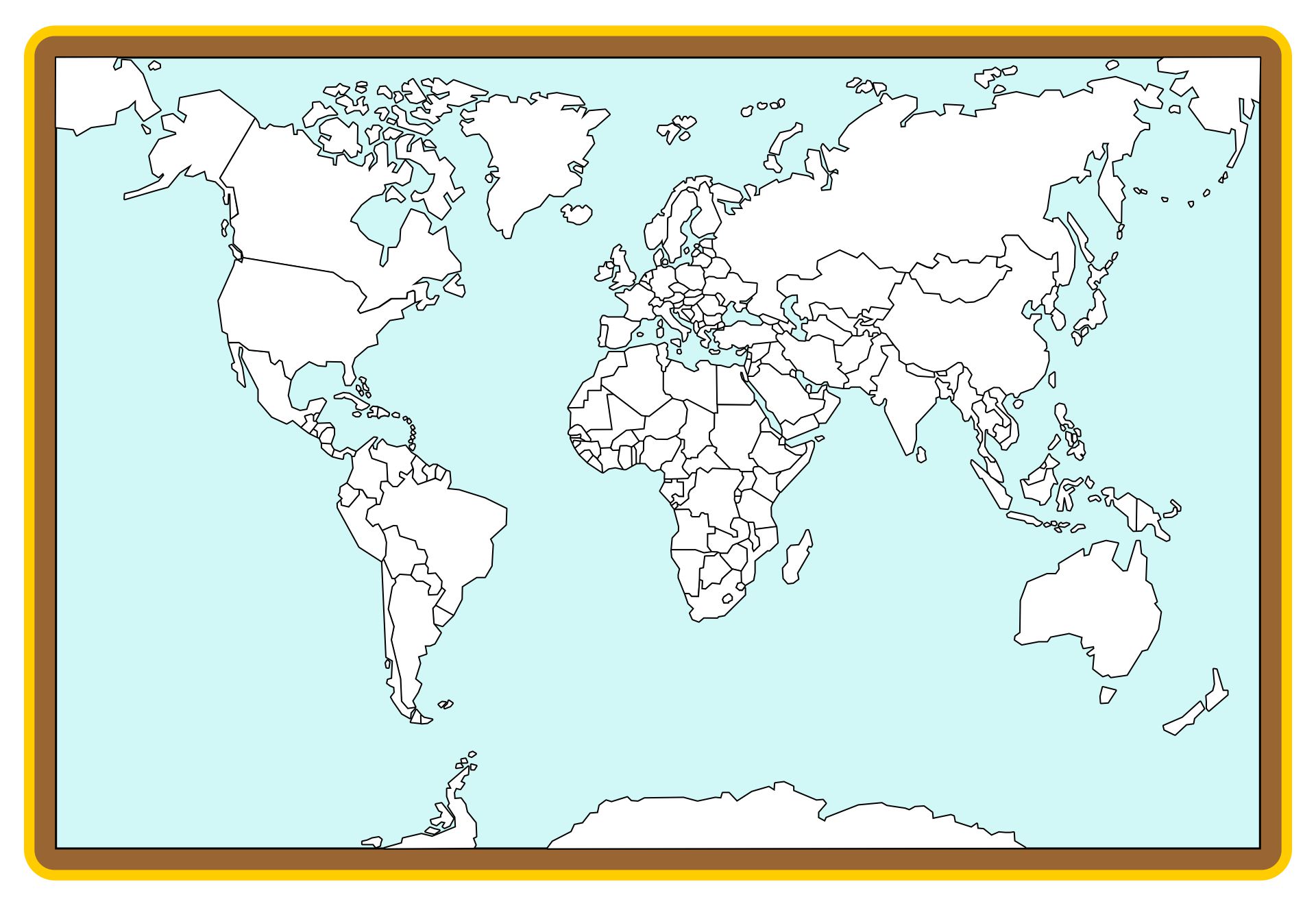 10 Best World Map Printable Template Pdf For Free At Printablee