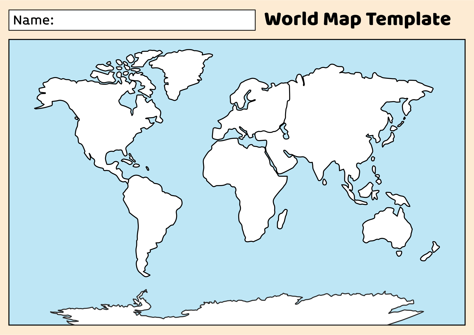 World Map Blank Template