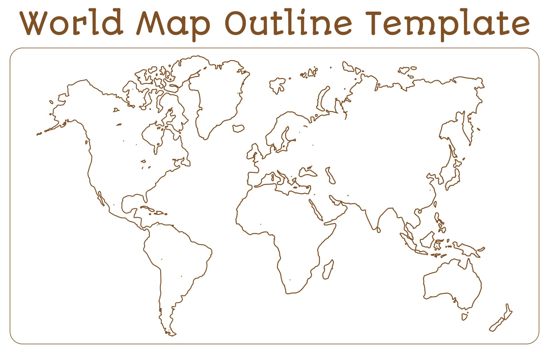 World Map Outline Template