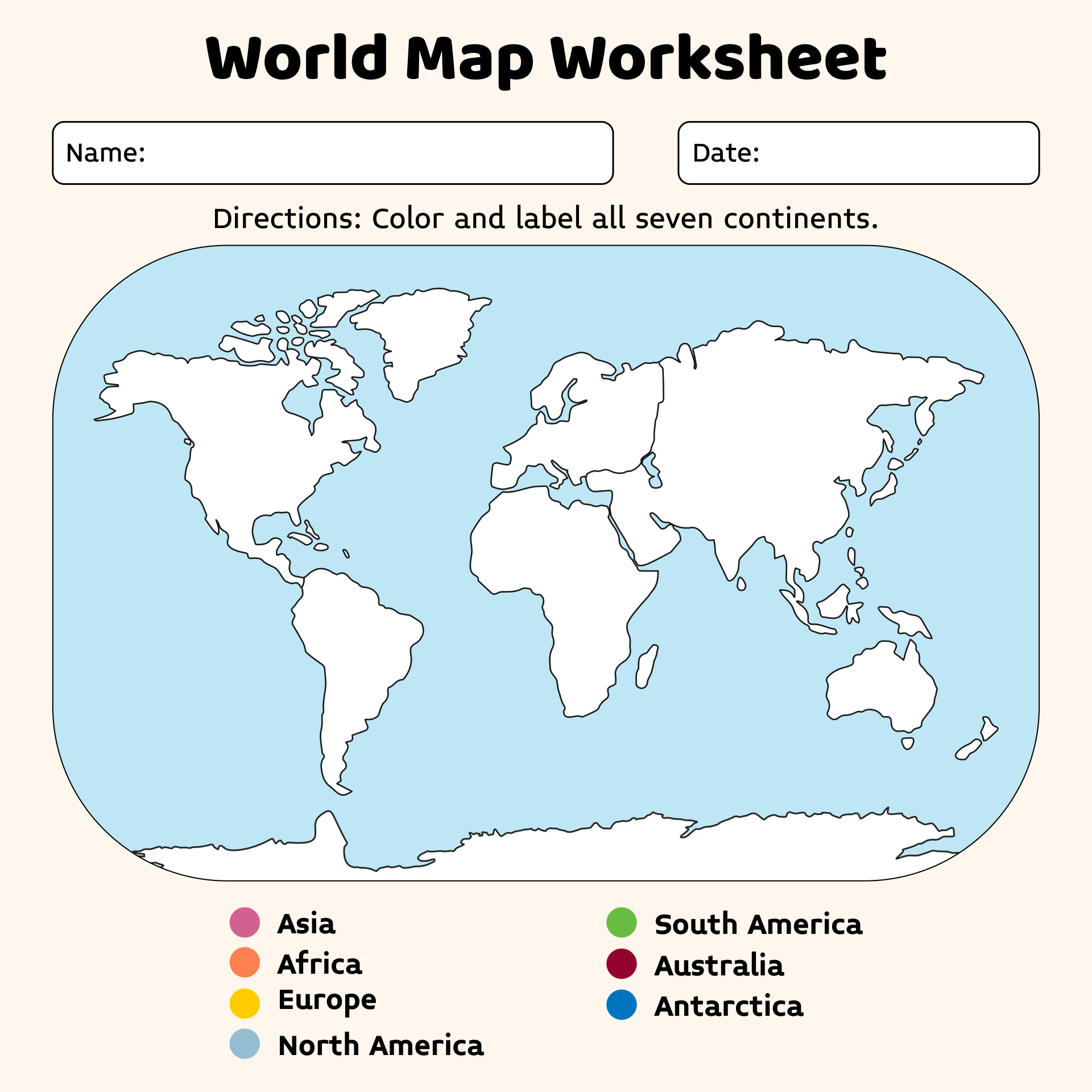 10 Best World Map Printable Template Printablee