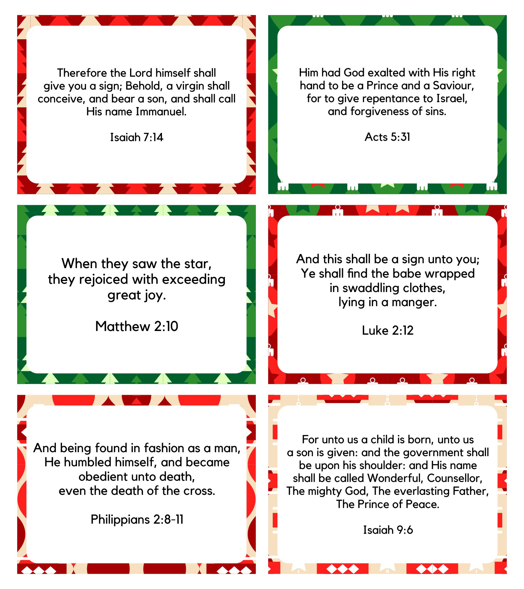 Printable Christmas Bible Verse