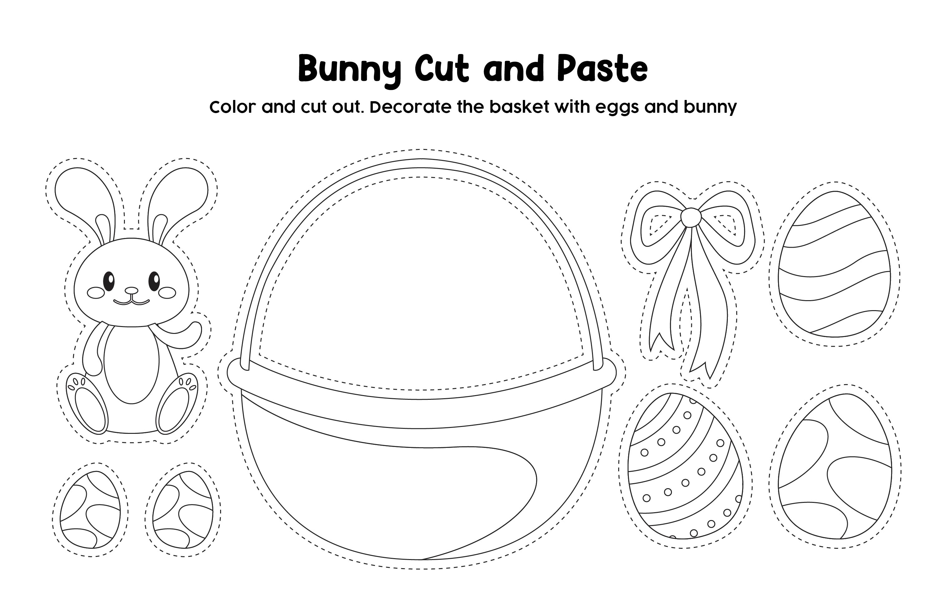 Easter Bunny Cut and Paste