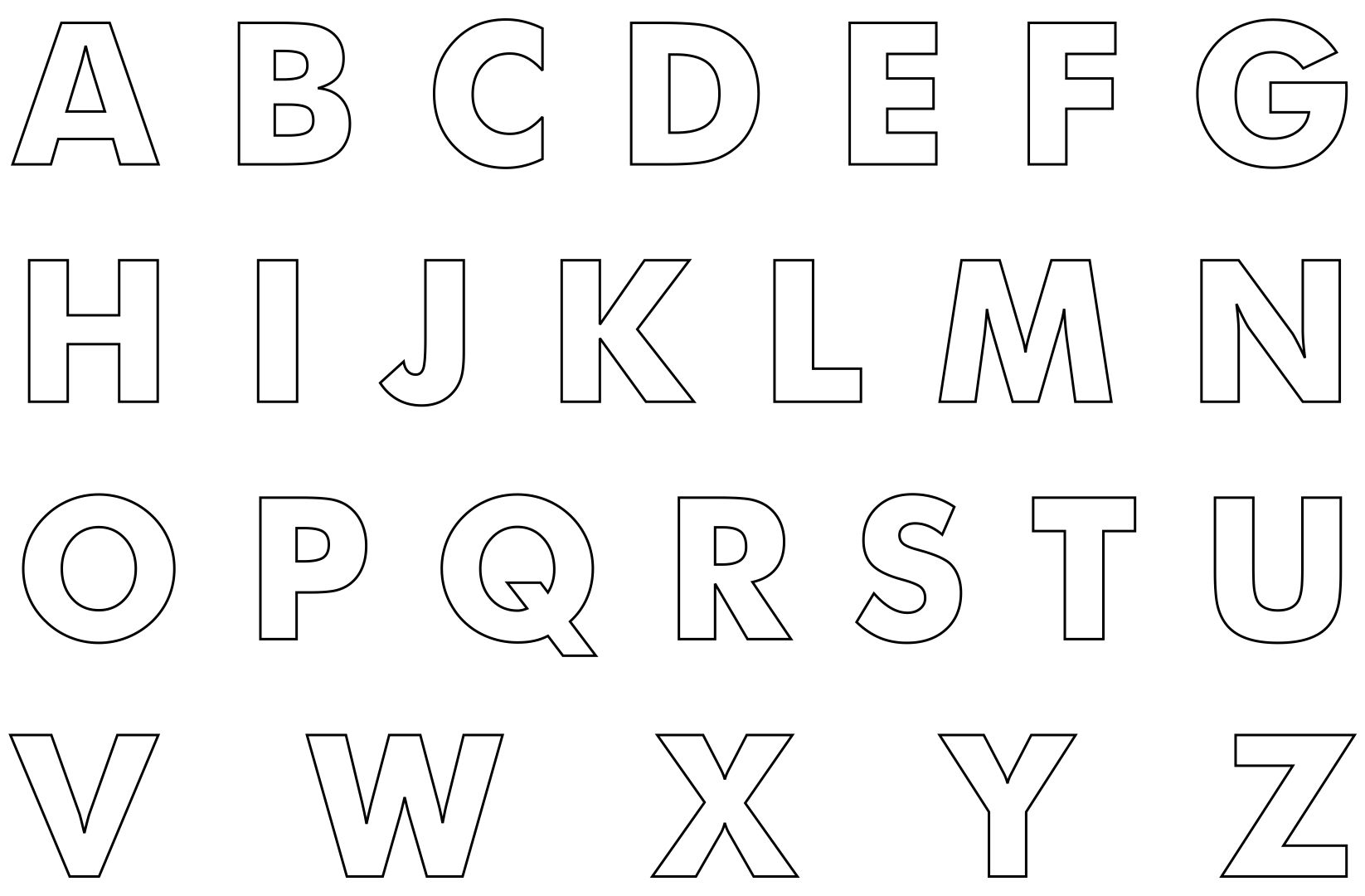 Cut Out Letters Stencils