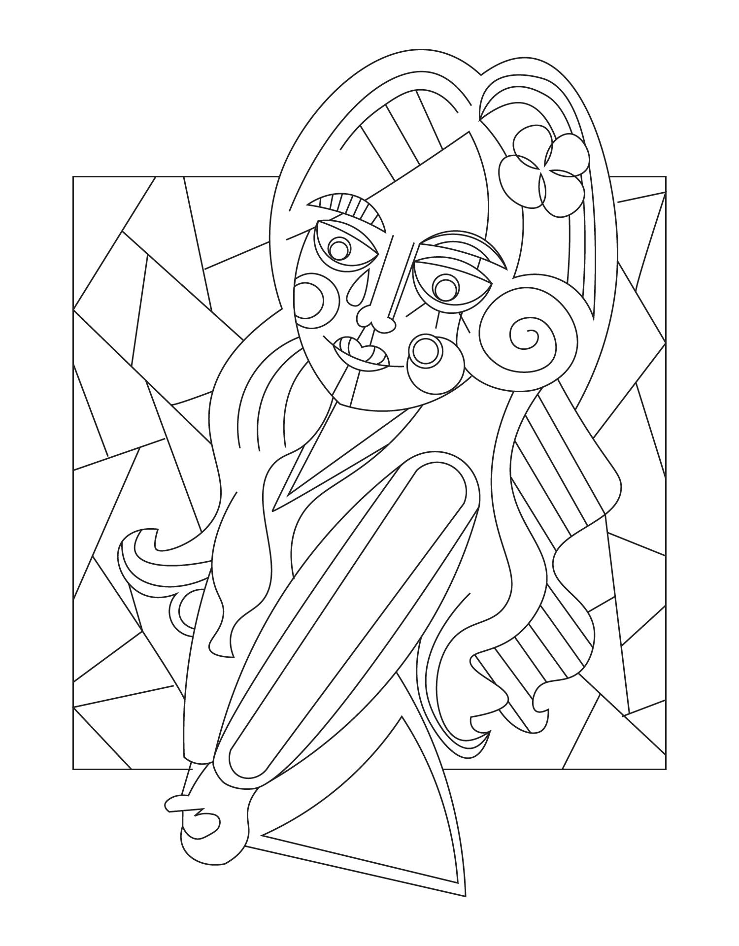 Picasso Printable Coloring Pages