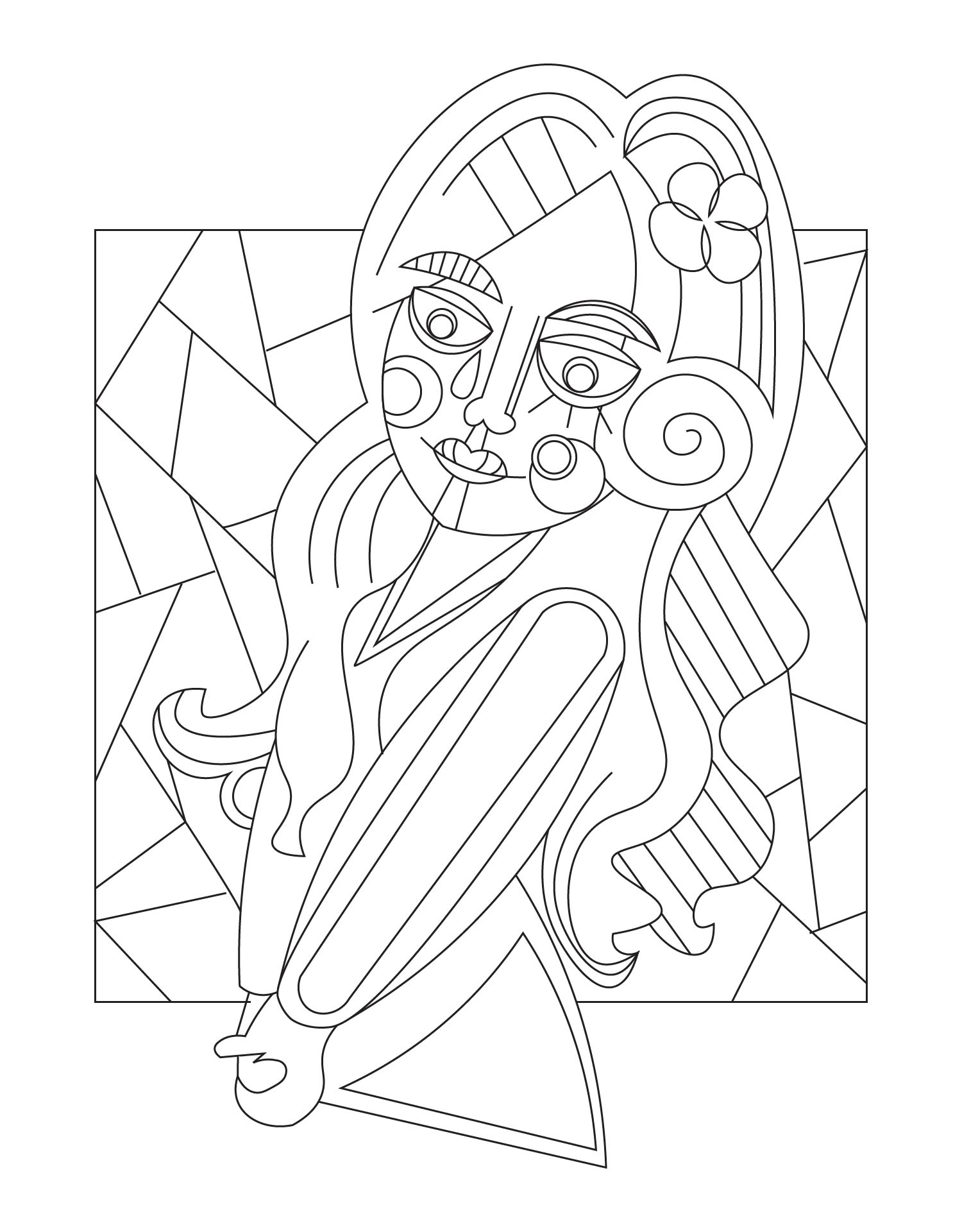 Picasso Art Coloring Pages Printable