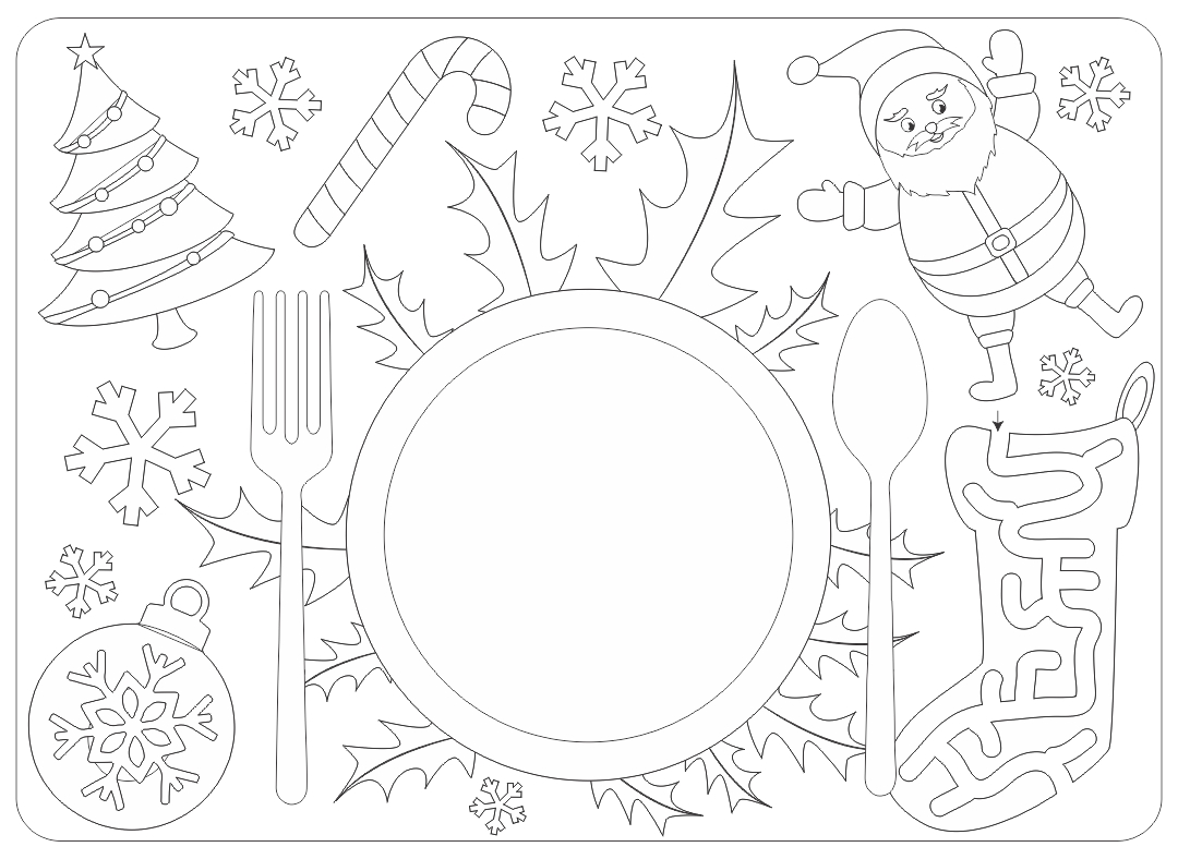 5 Best Free Printable Christmas Coloring Placemats