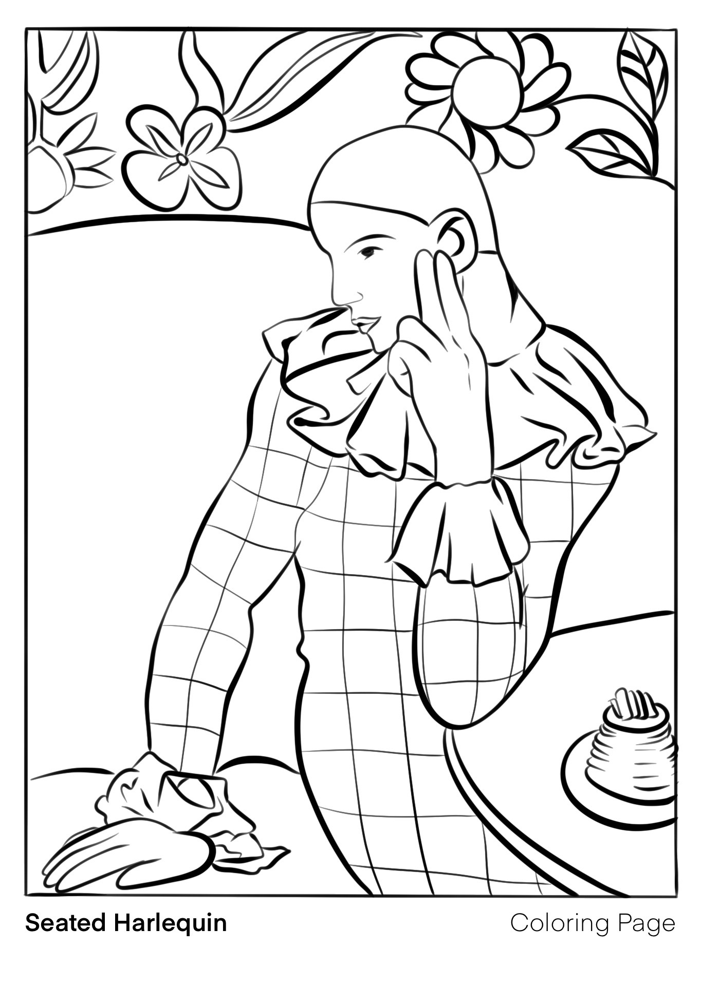 Printable Coloring Page Pablo Picasso