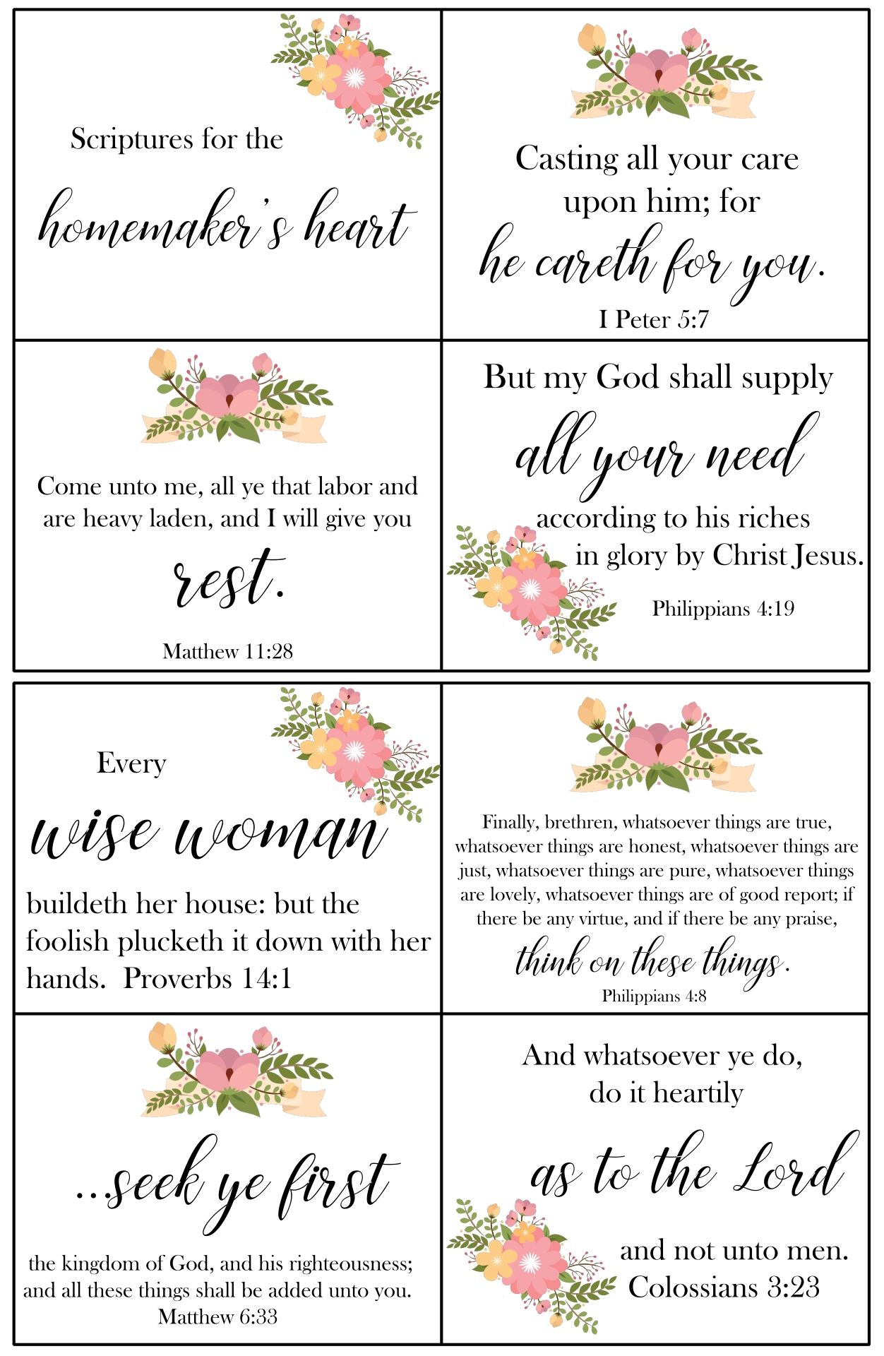 Printable Scripture Valentines