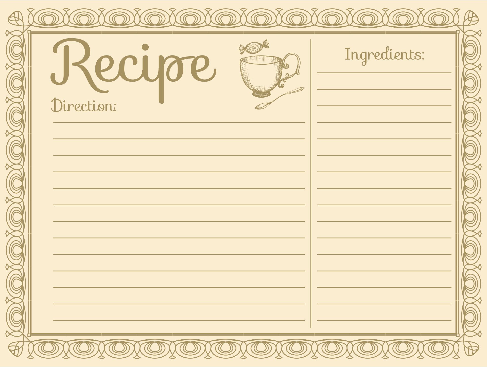 Free Printable Vintage Recipe Cards Love Vs Design