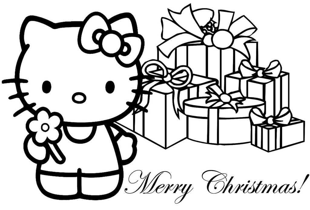 Hello Kitty Christmas Coloring Printables