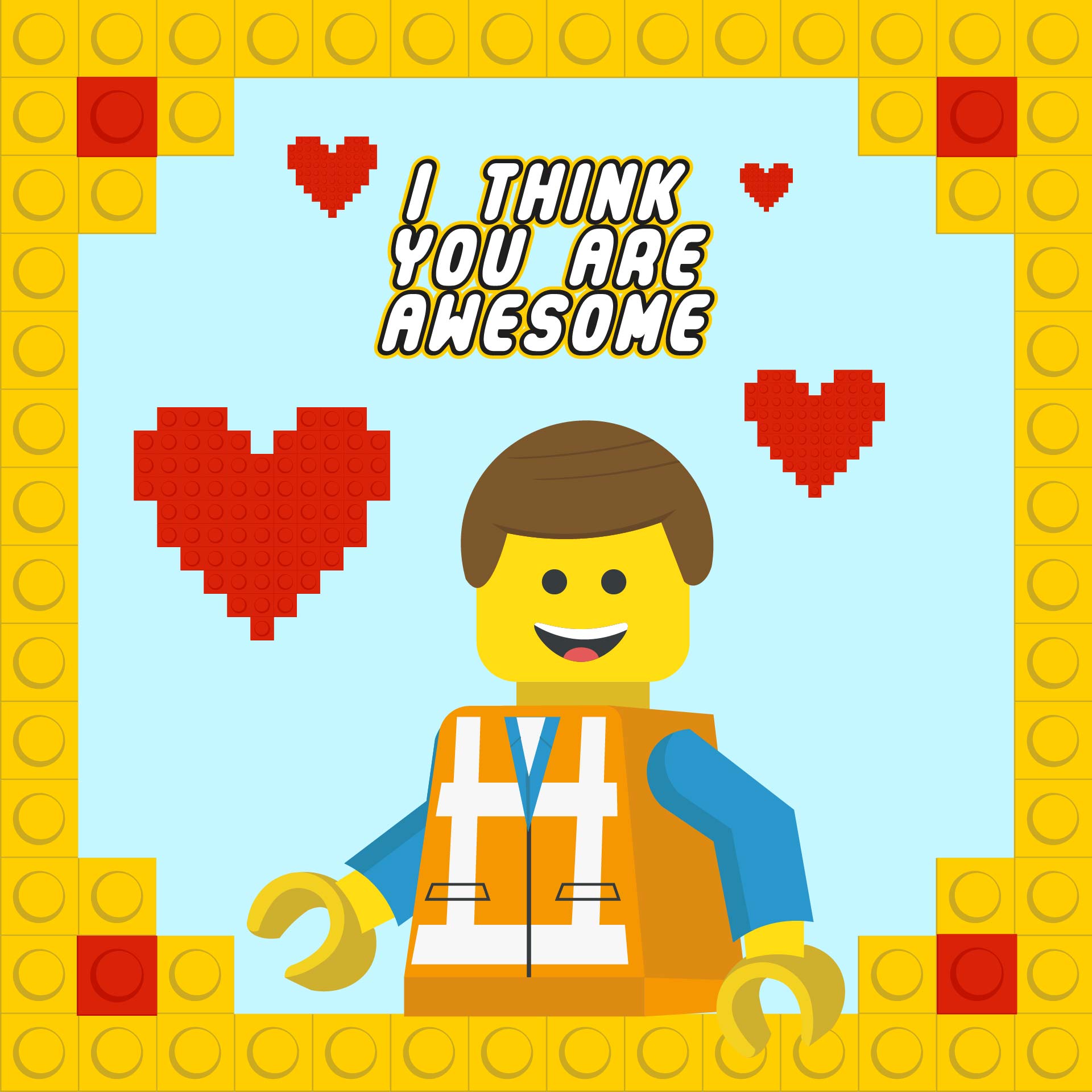 LEGO Movie Valentines Day Cards Printable