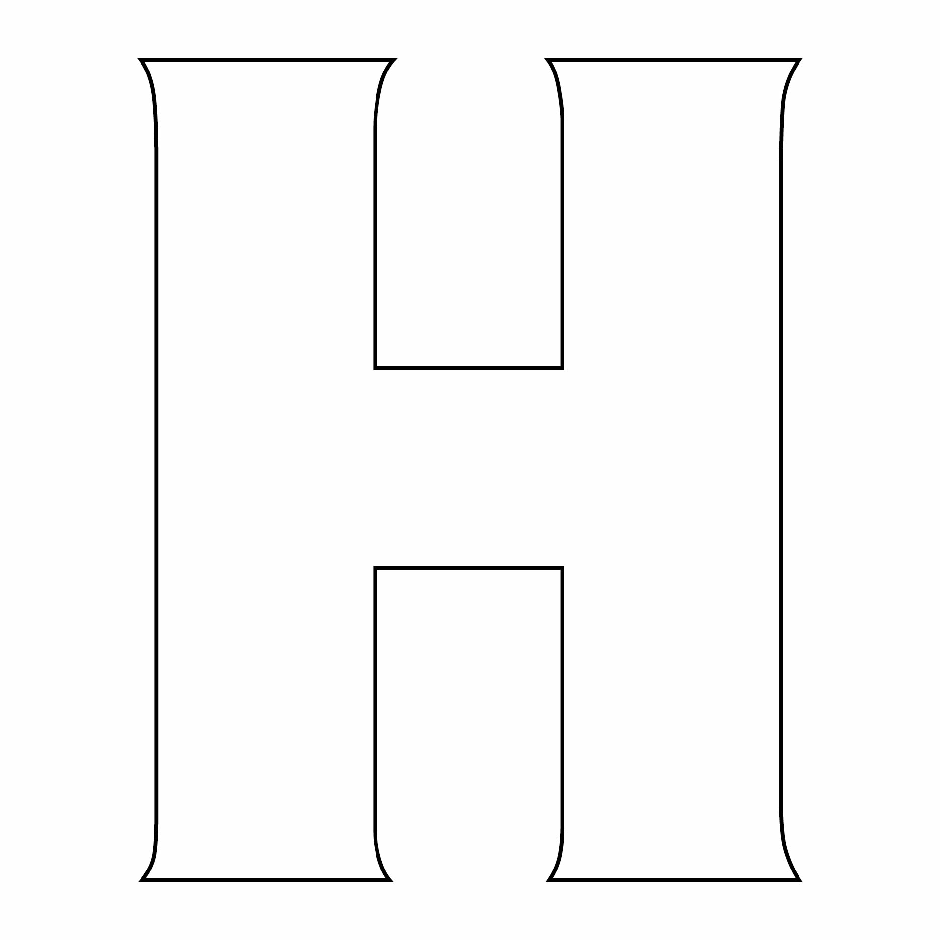 Letter H Coloring Pages Printable