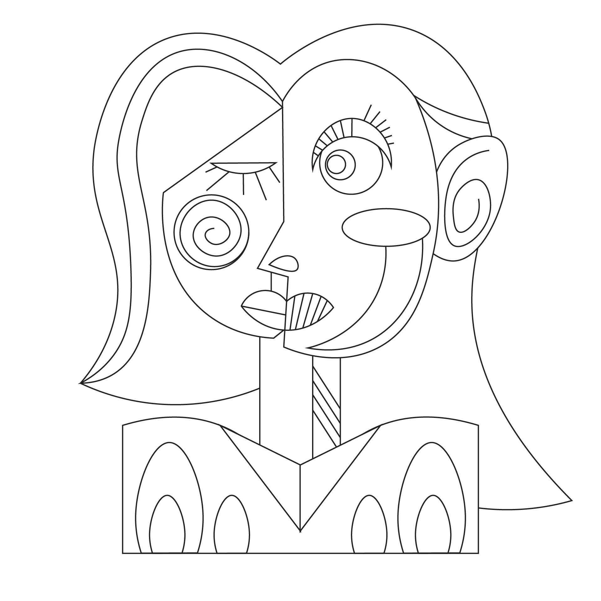 Picasso Printable Coloring Pages