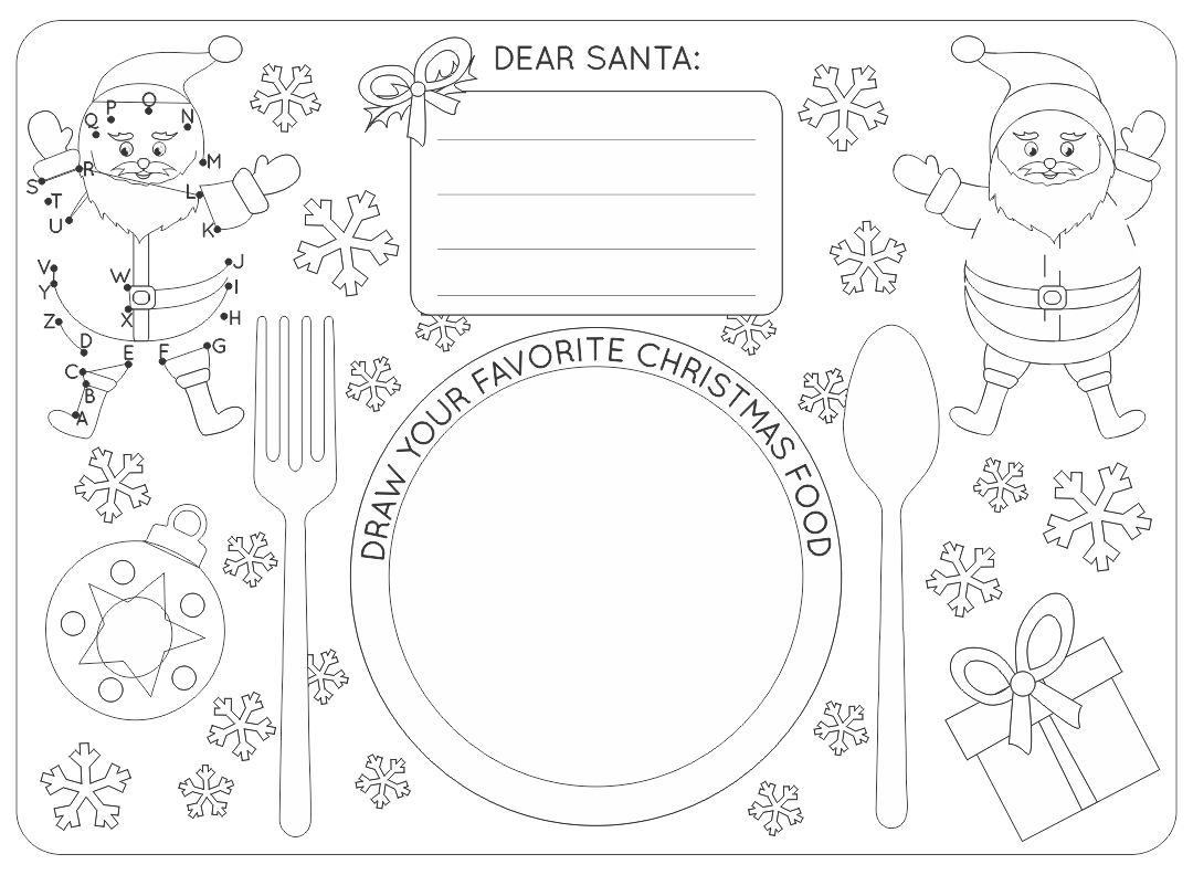 Printable Christmas Activity Placemat