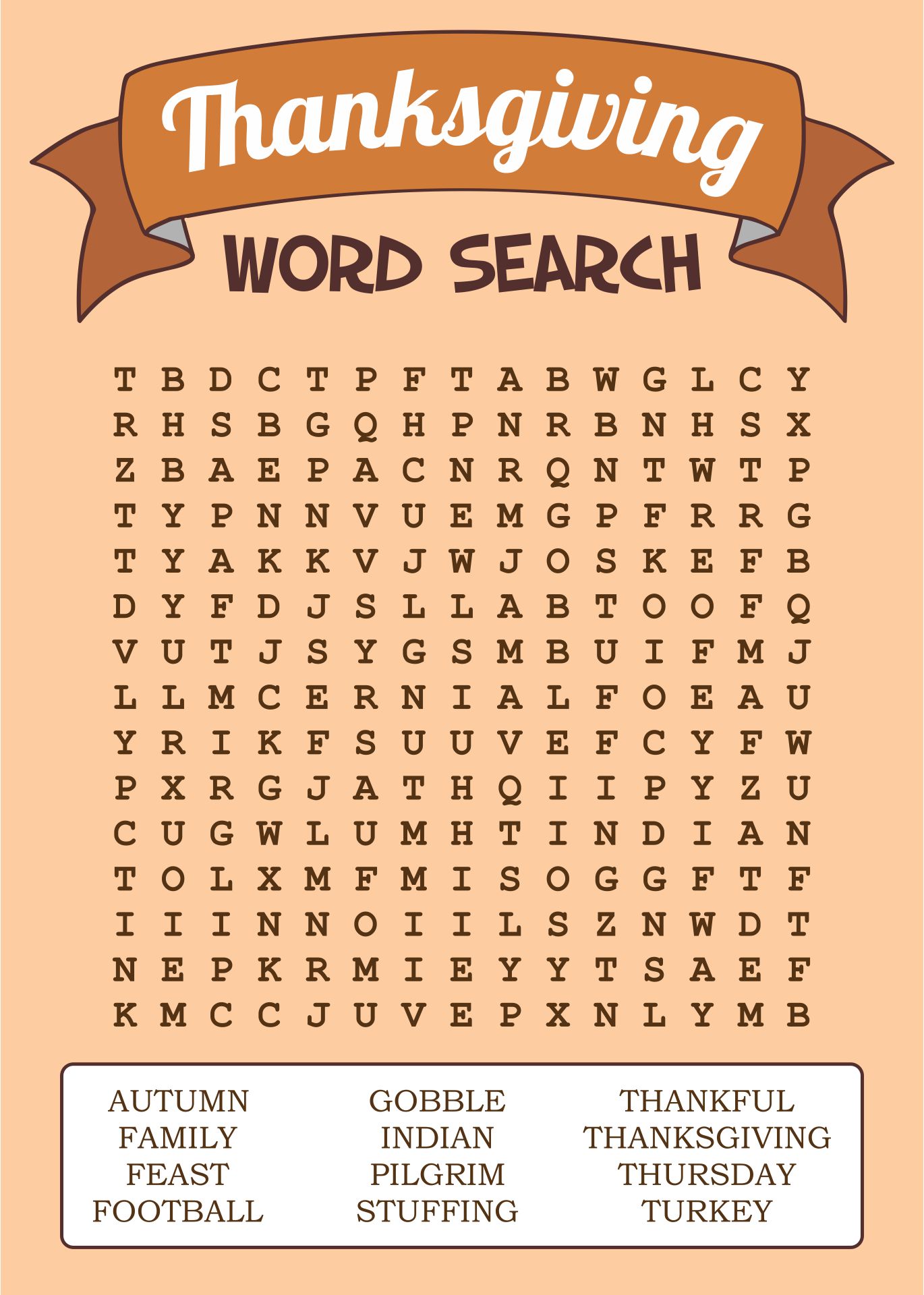 Thanksgiving Word Search Puzzles 15 Free PDF Printables Printablee