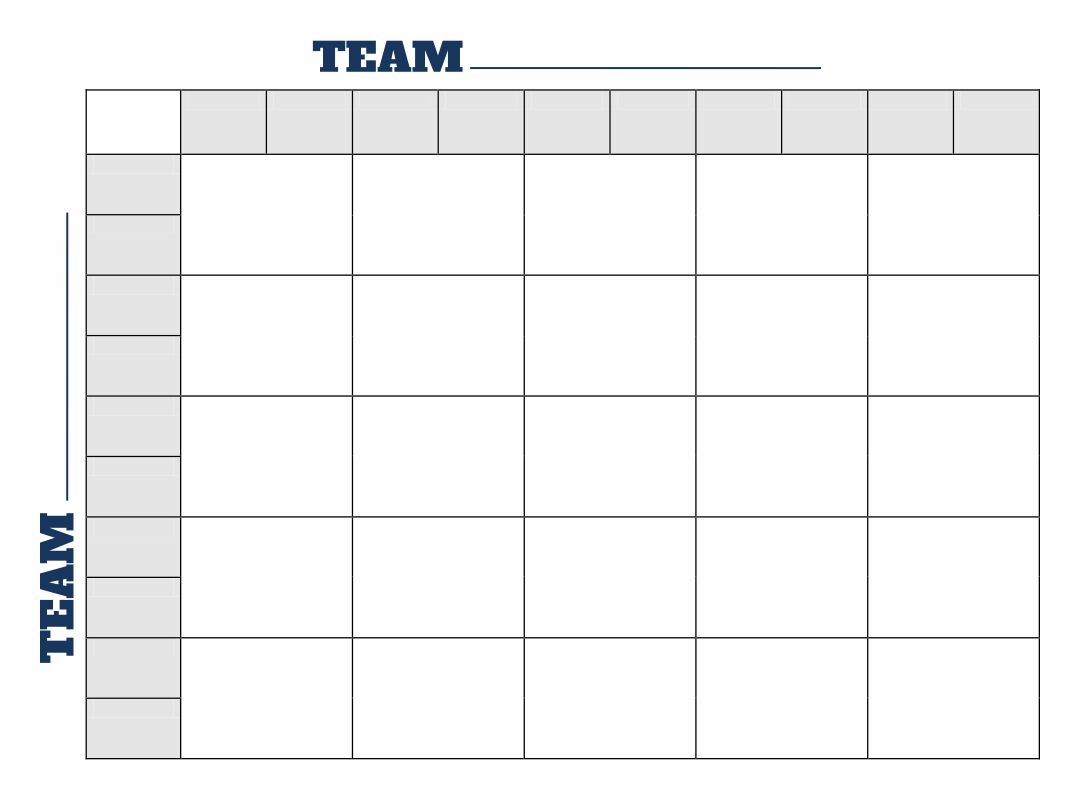 Free 25 Square Football Pool Template