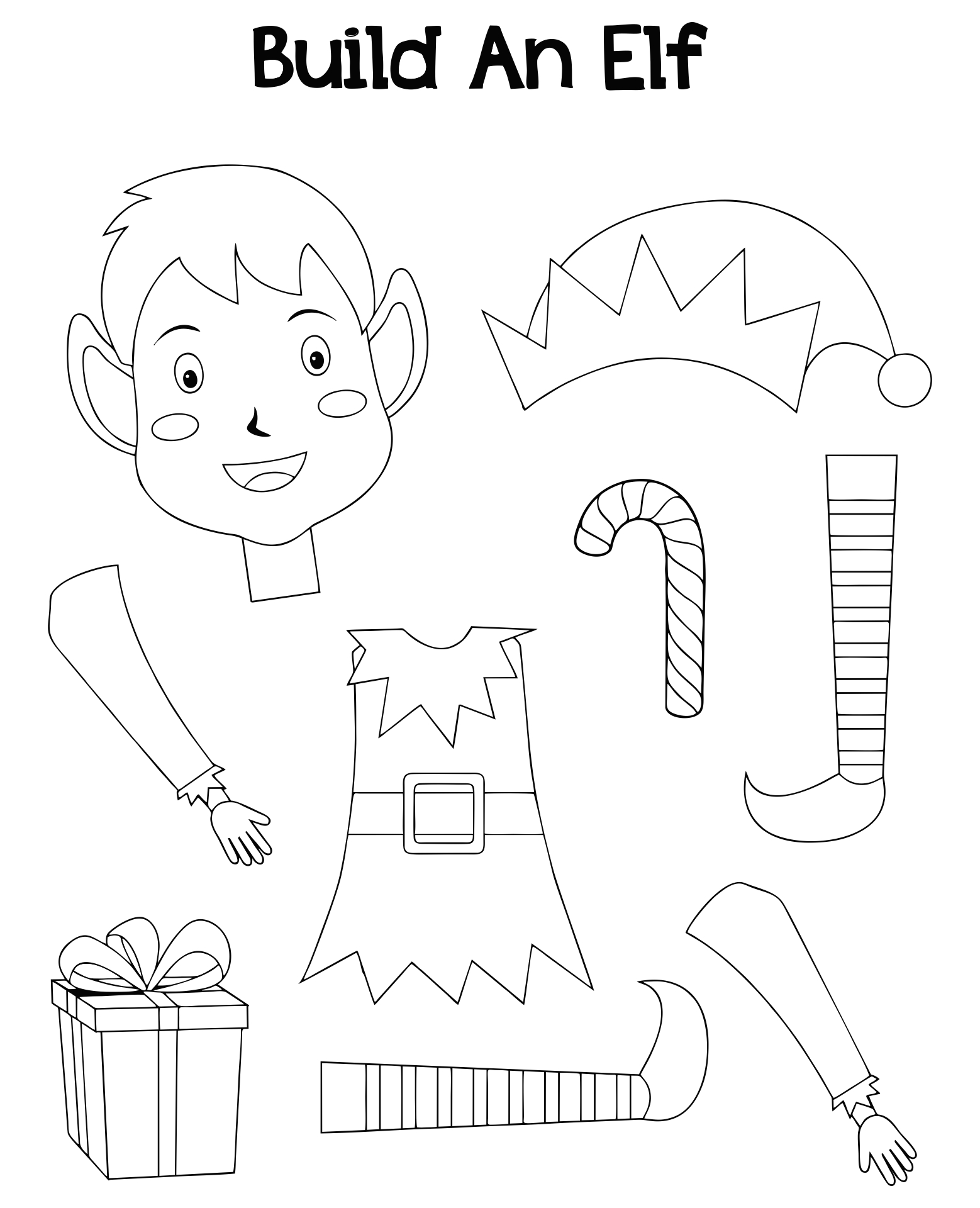 Cut Out Elf Template Printable Free Printable Templates