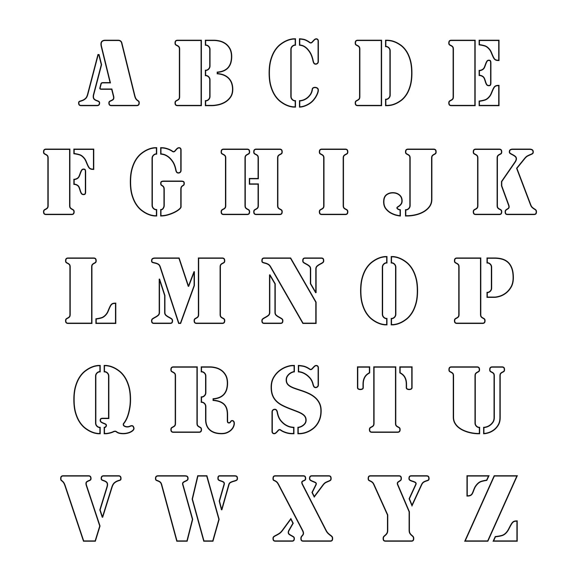 Stencil Alphabet Free Printable Printable Templates