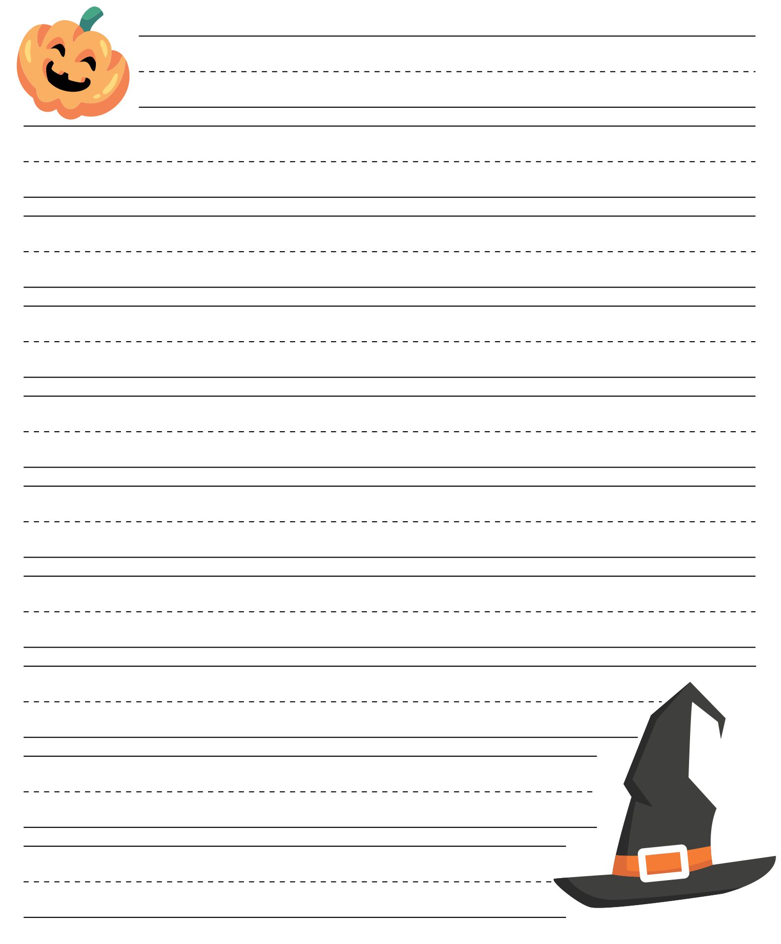 Halloween Writing Paper for Kids