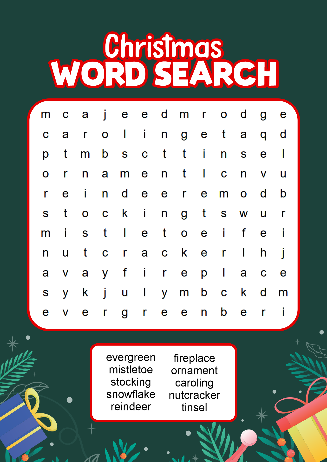 Get Into The Holiday Spirit With Free Printable Hard Christmas Word Get Into The Holiday Spirit With Free Printable Hard Christmas Word