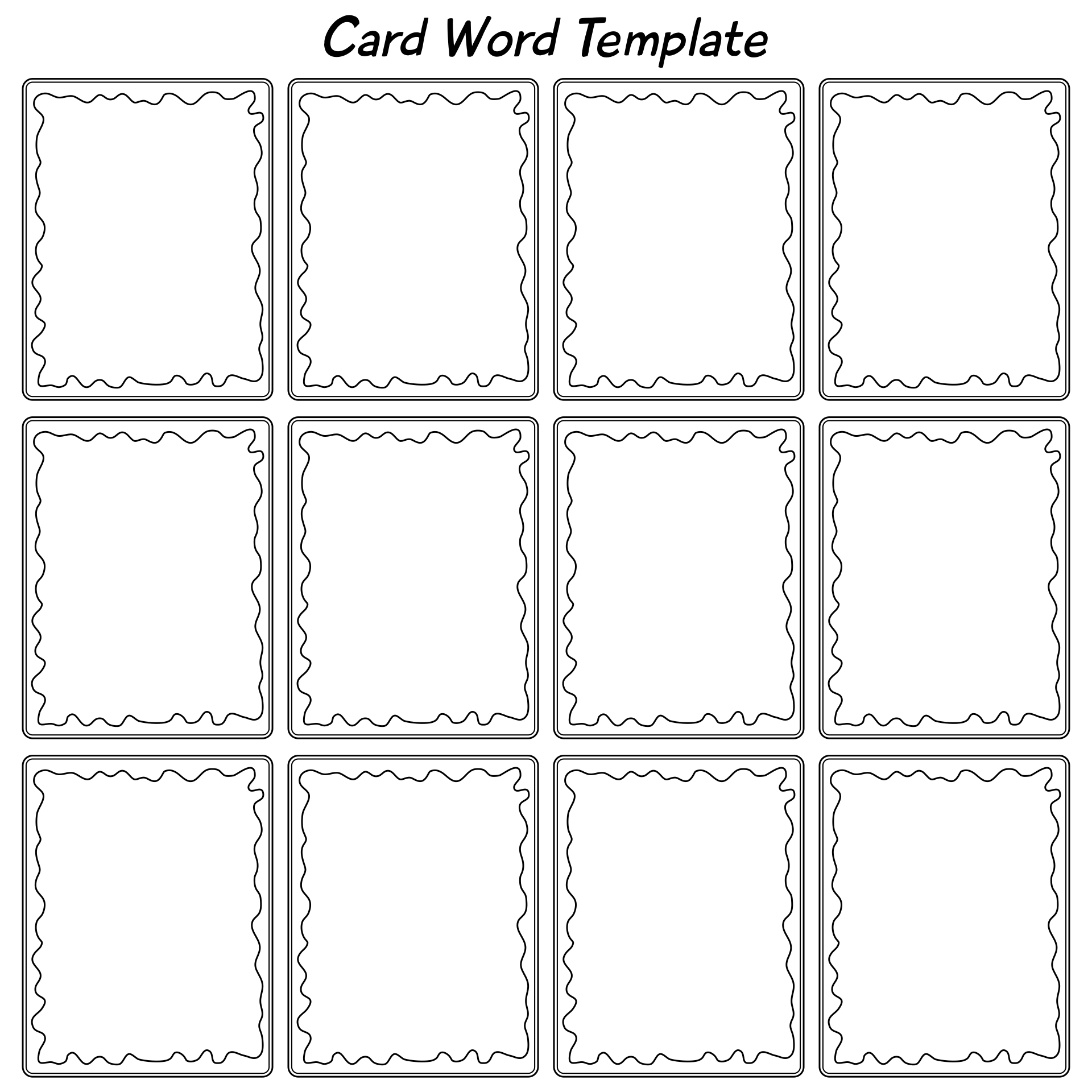 Free Card Game Template