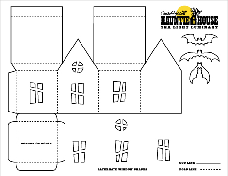 Haunted House Paper Template