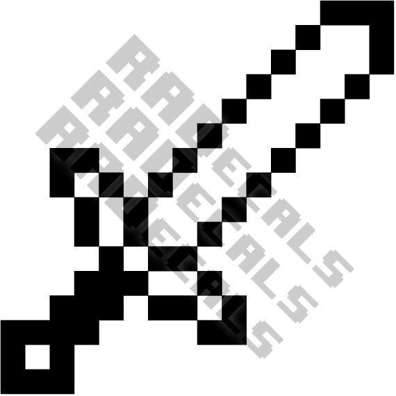 Minecraft Diamond Sword Coloring Pages Printable
