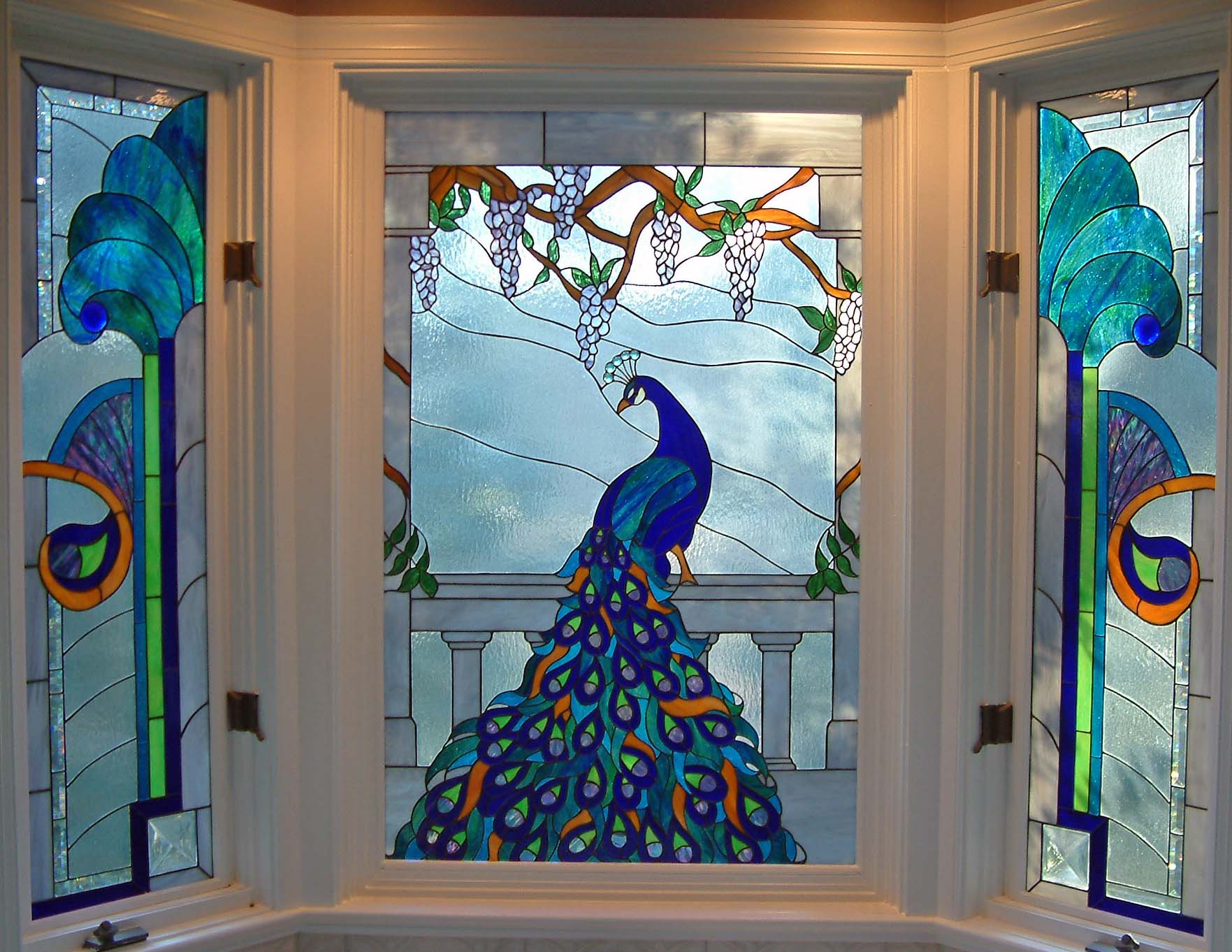 Peacock Stained Glass Window Patterns Free