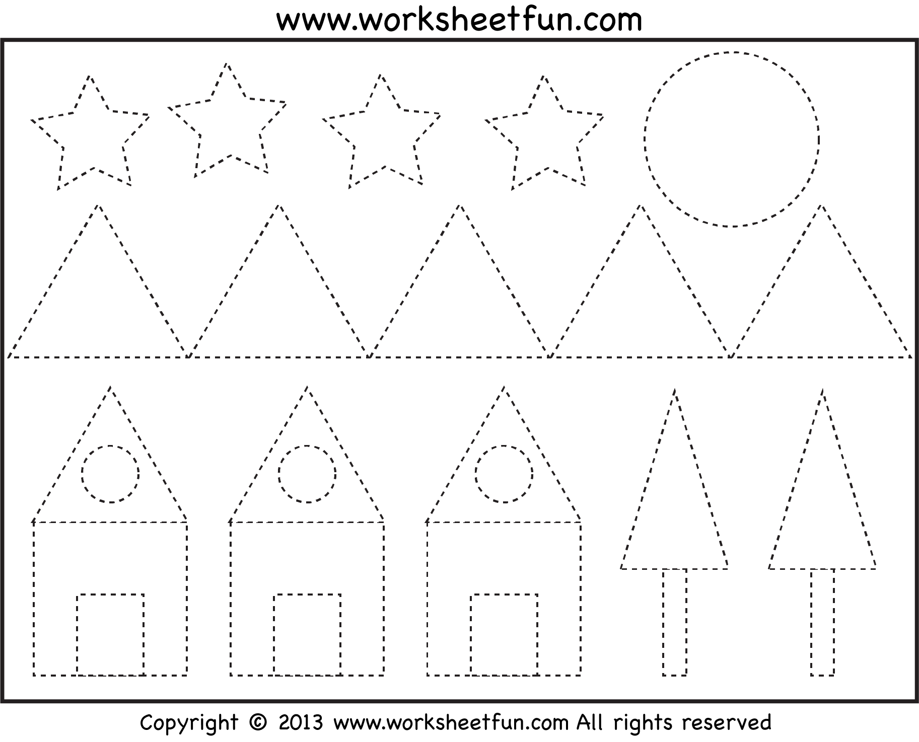 5 best images of printable shape tracing worksheet preschool shapes 