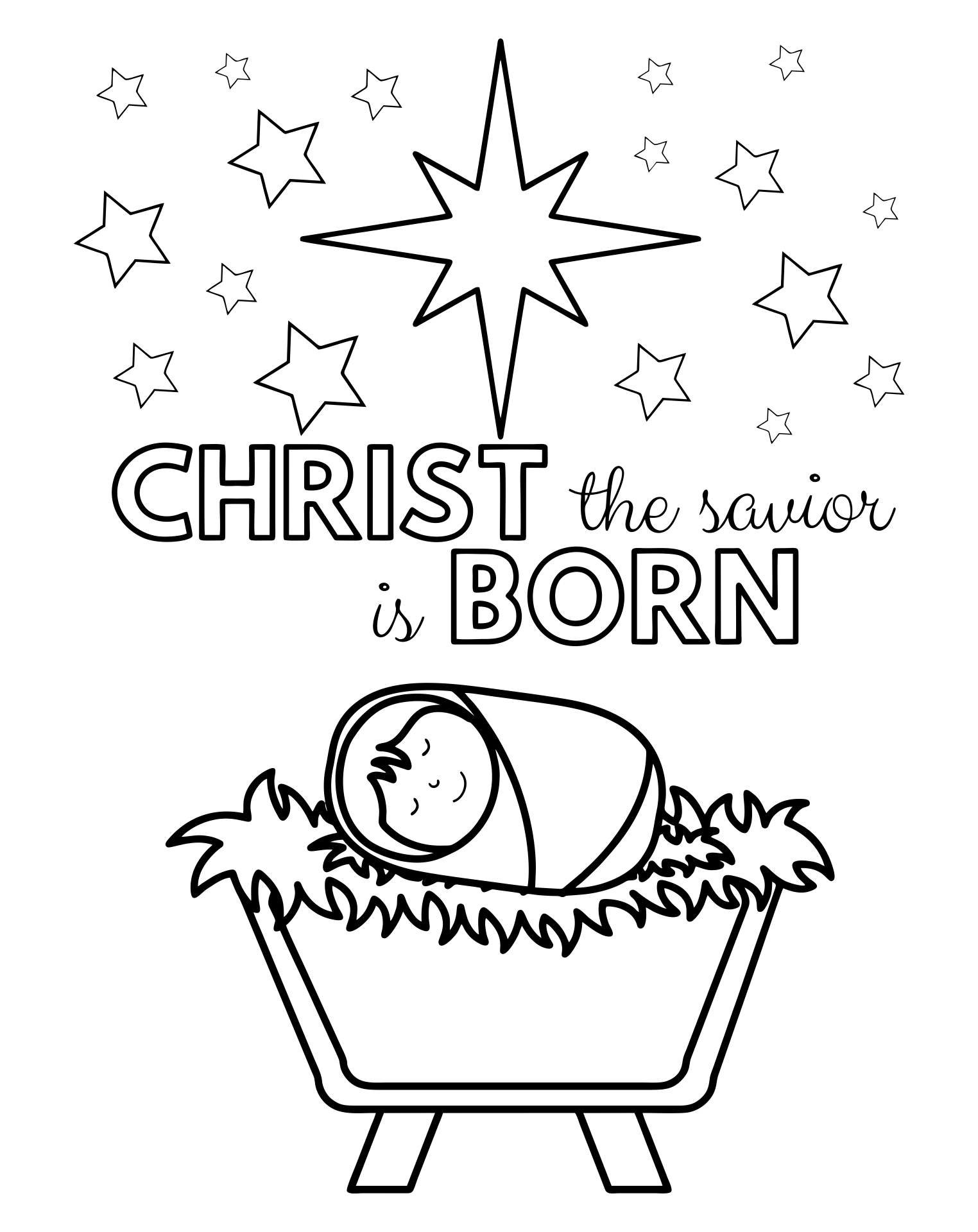 Printable Christian Christmas Coloring Pages for Kids
