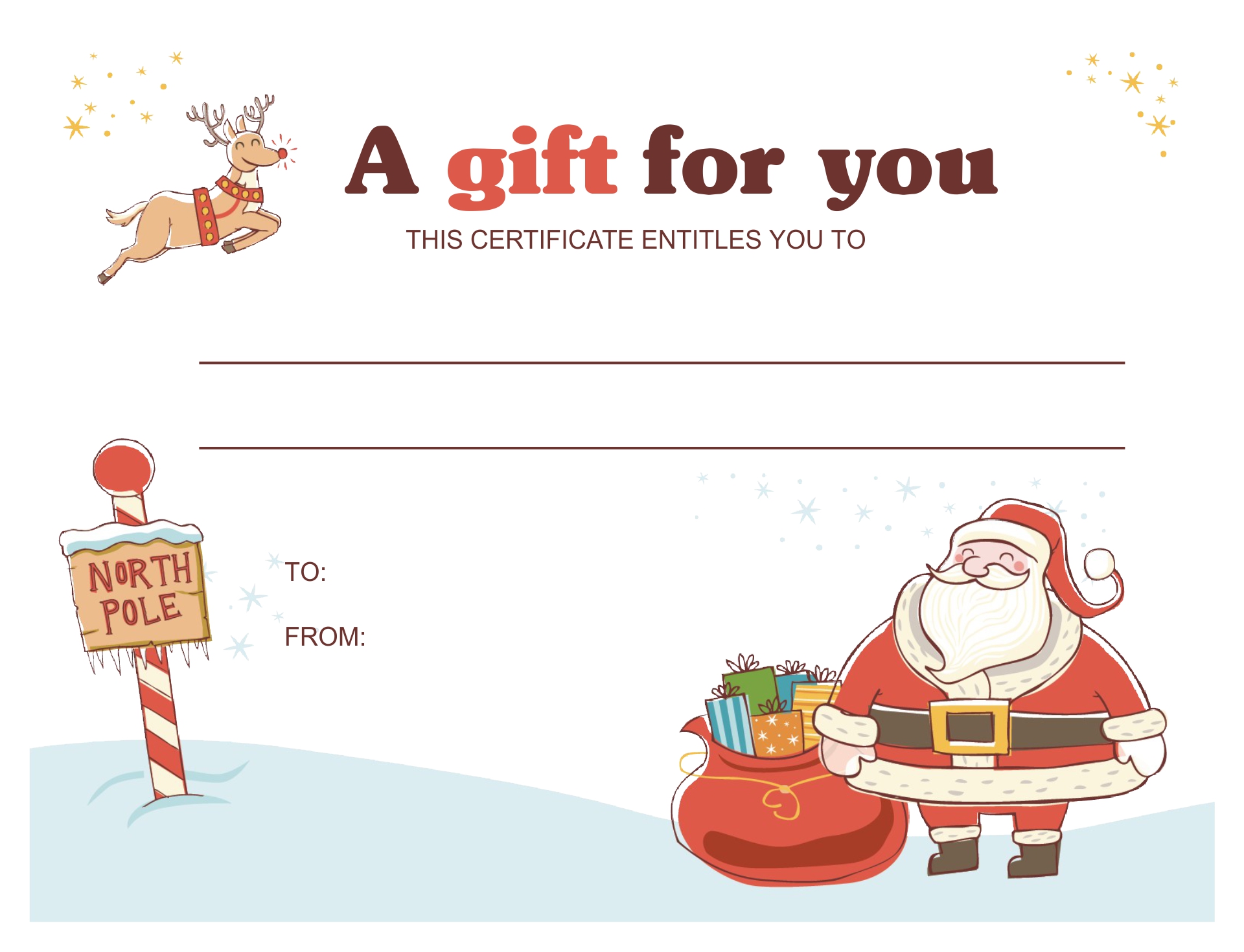 10 Best Printable Holiday Gift Certificate Template Printablee