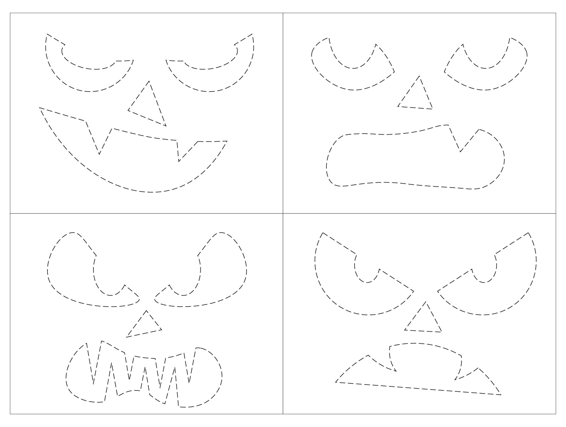 Cut Out Printable Halloween Templates