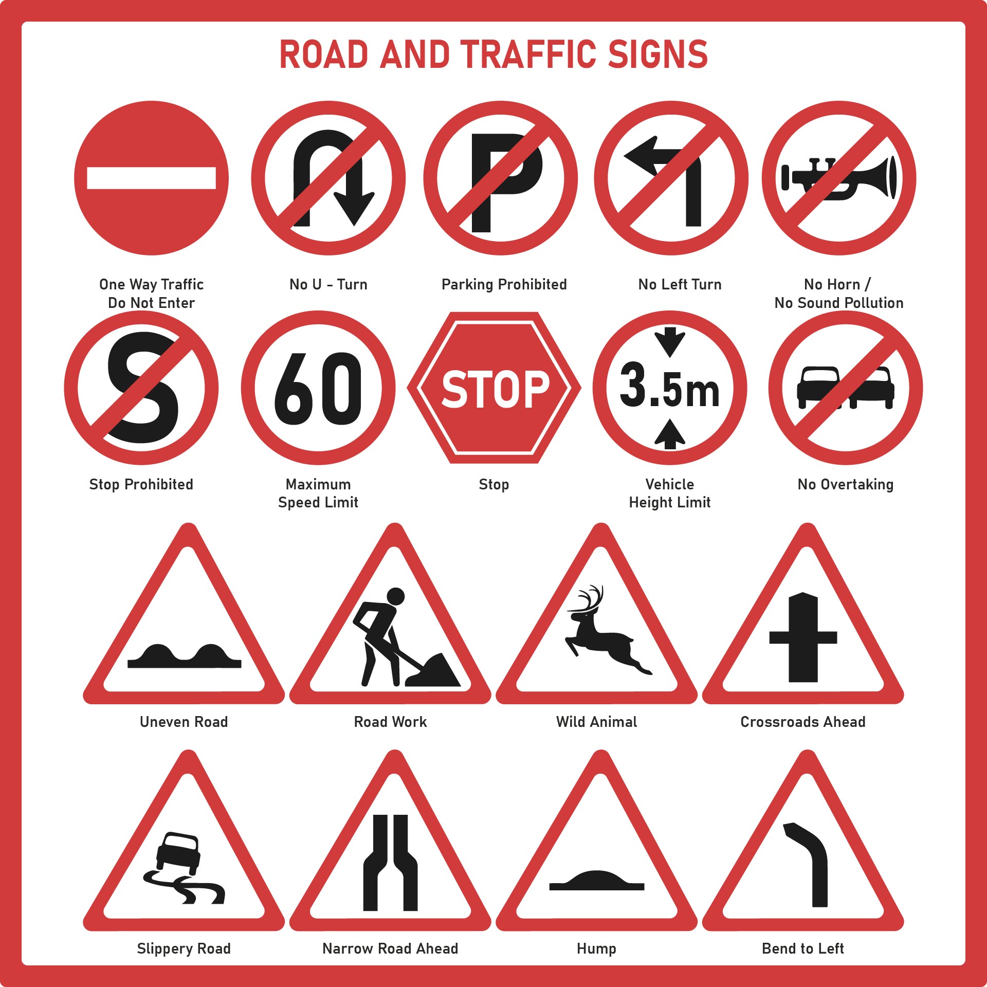 Best Images Of Printable Road Traffic Signs Printable Road Signs | My ...