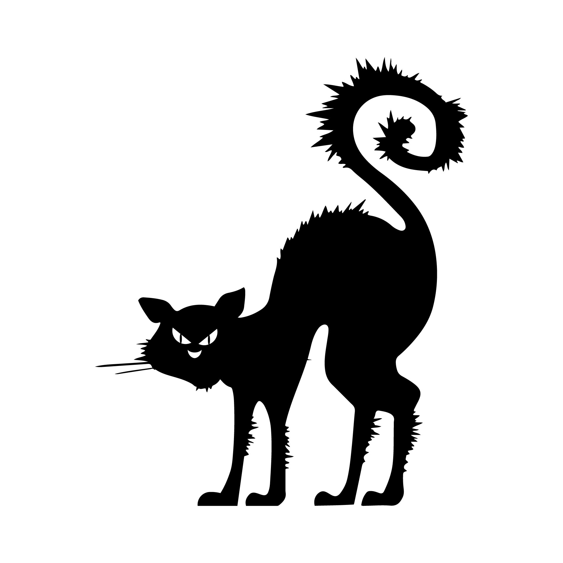 Кошка с выгнутой спиной