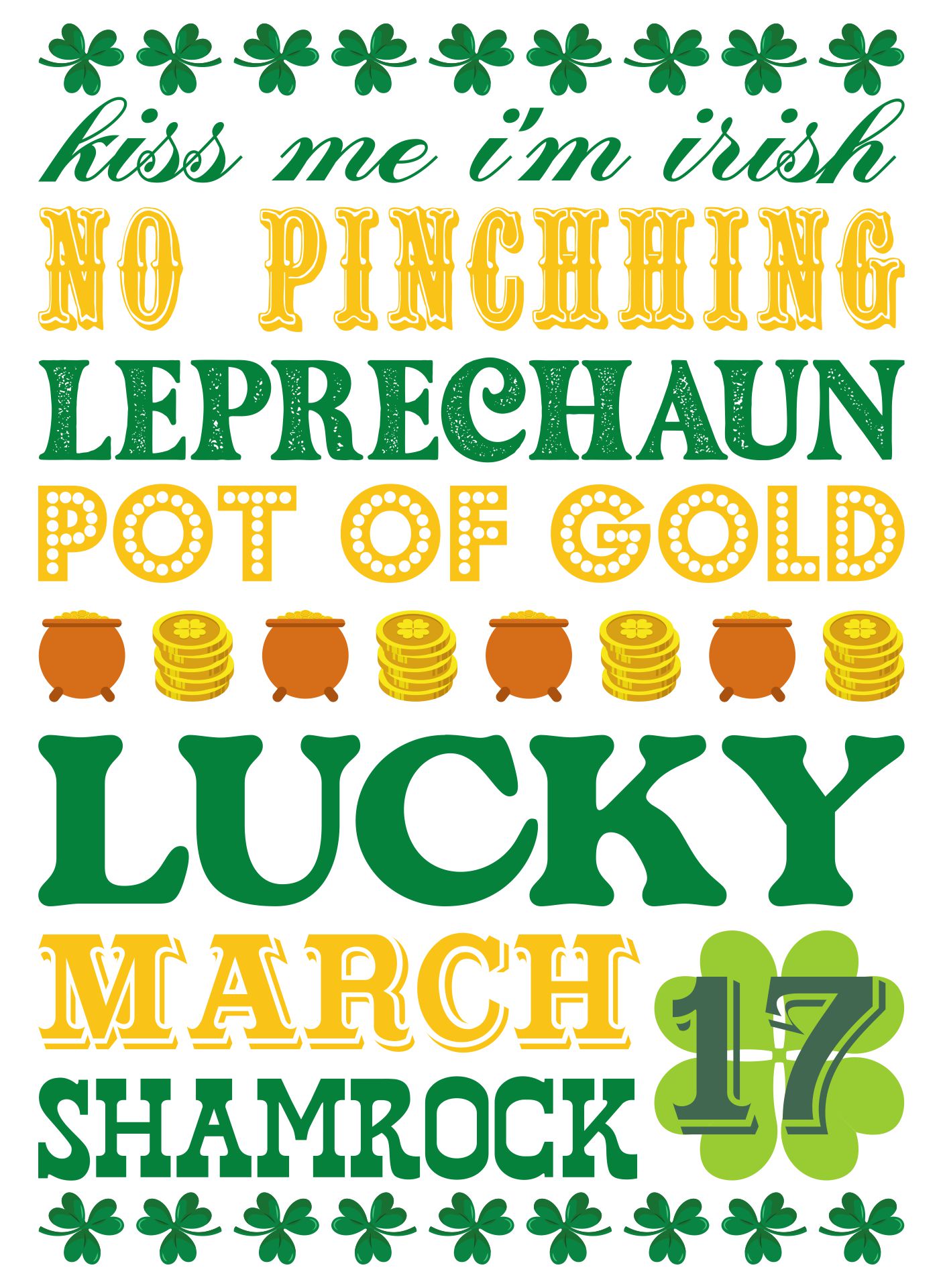 St Patricks Day Subway Art Printable